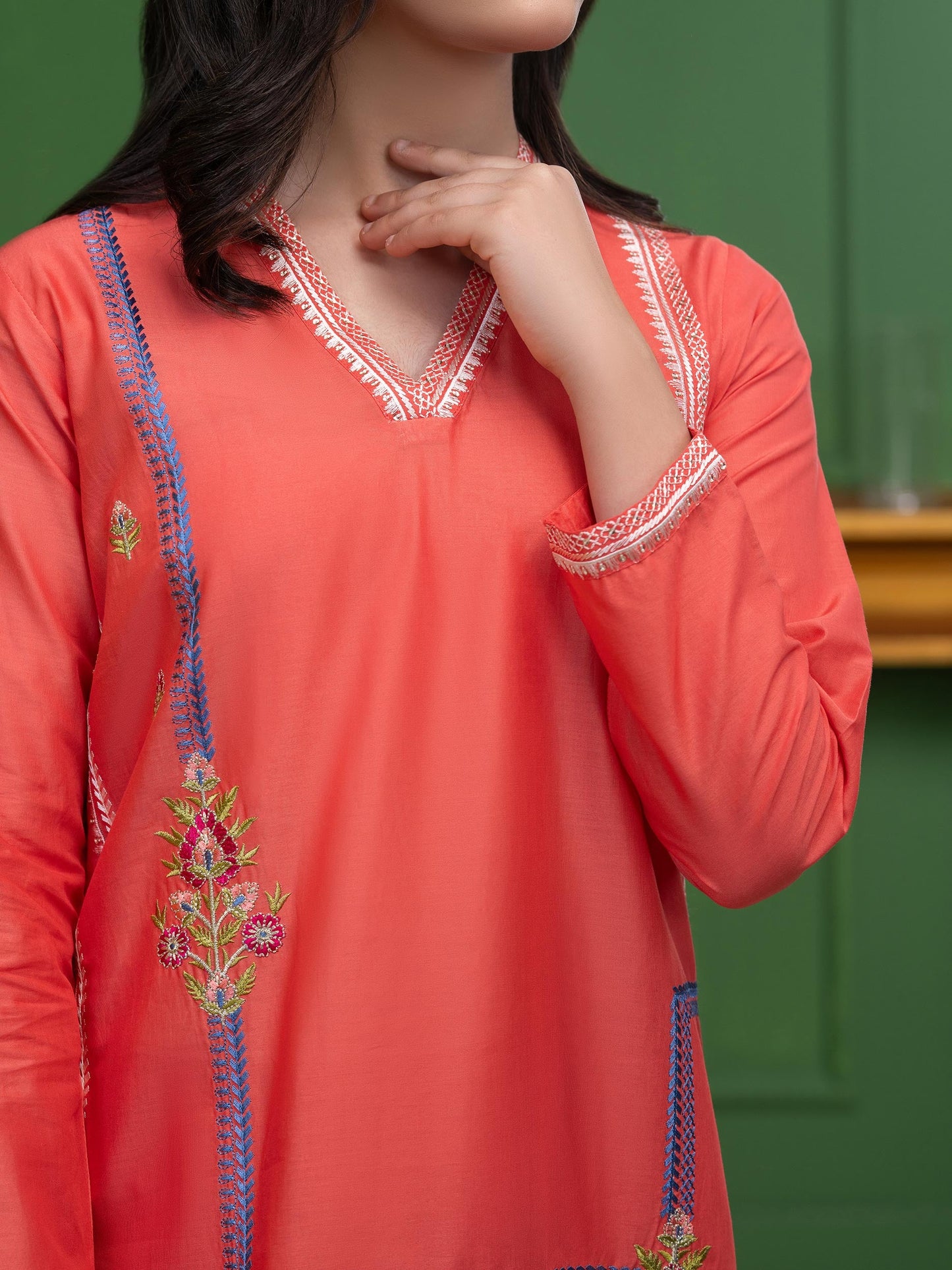 2 Piece Lawn Suit-Embroidered