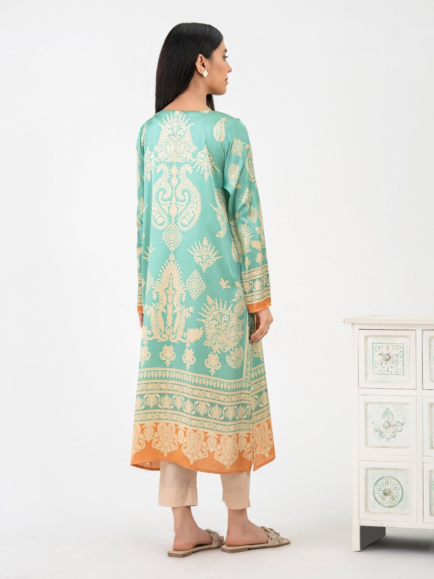 Silk Shirt-Printed (Pret)