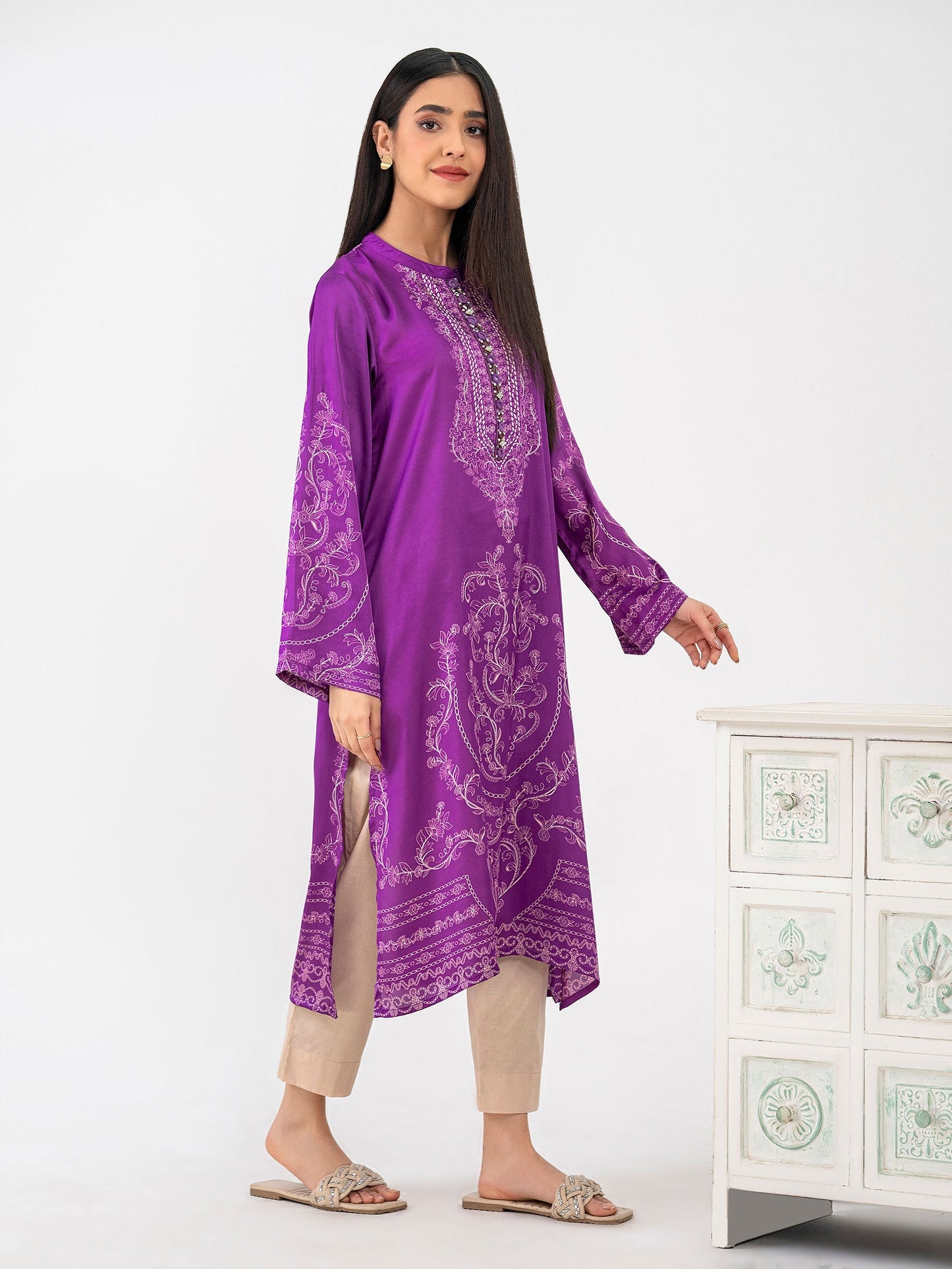 Silk Shirt-Embellished (Pret)
