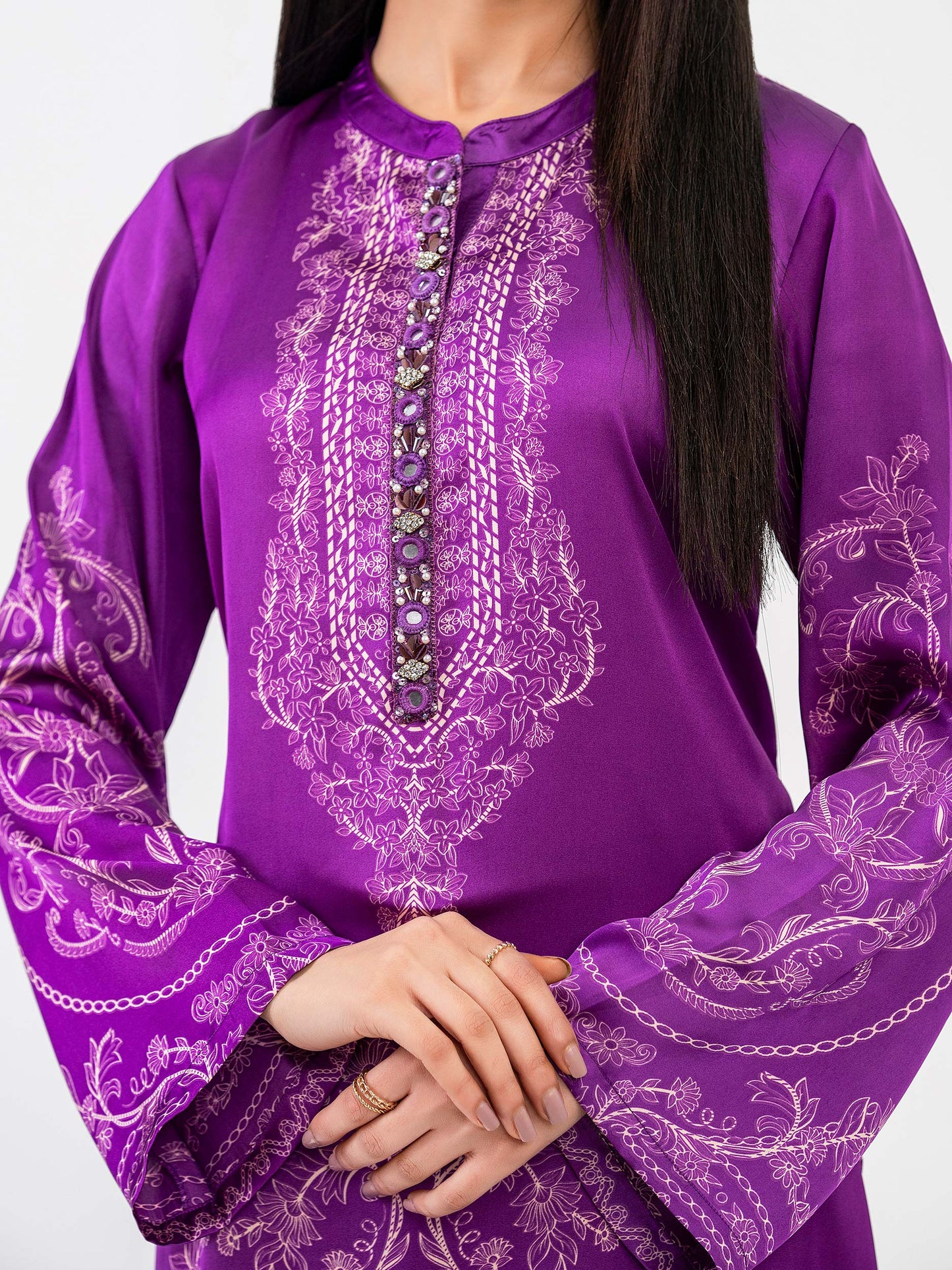 Silk Shirt-Embellished (Pret)