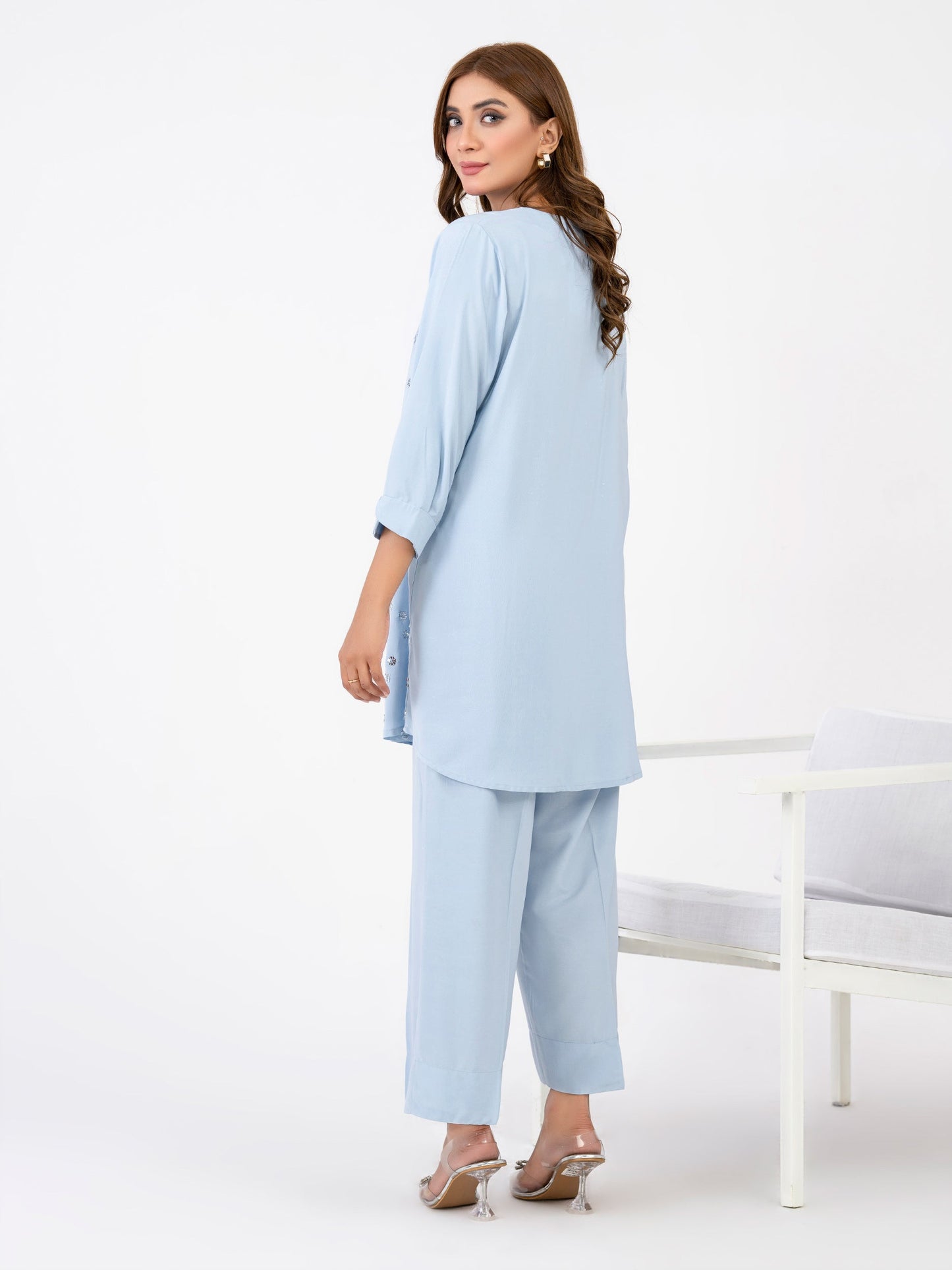 Viscose Co-ord Set-Embroidered(Pret)