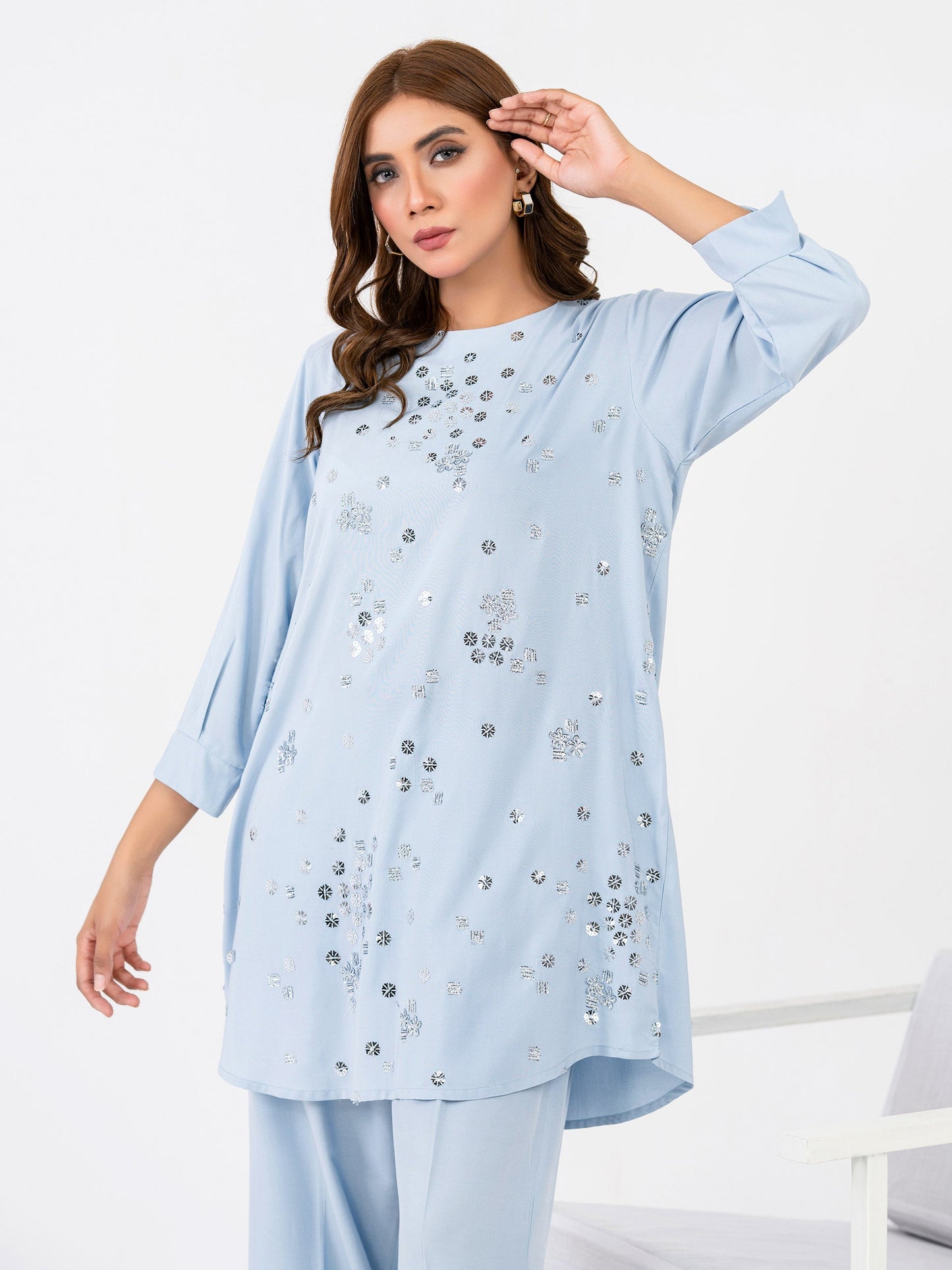 Viscose Co-ord Set-Embroidered(Pret)