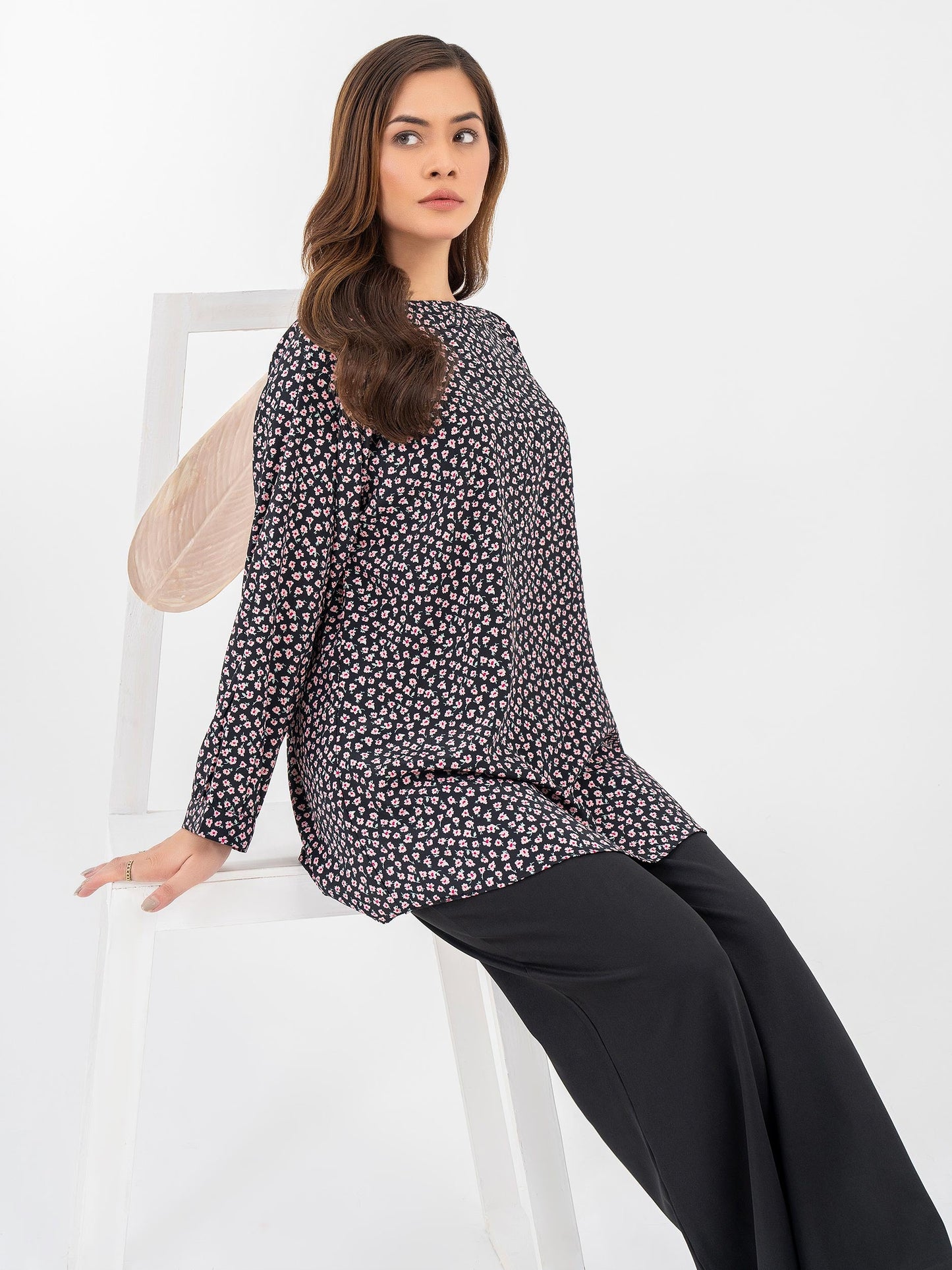 Printed Silk Top