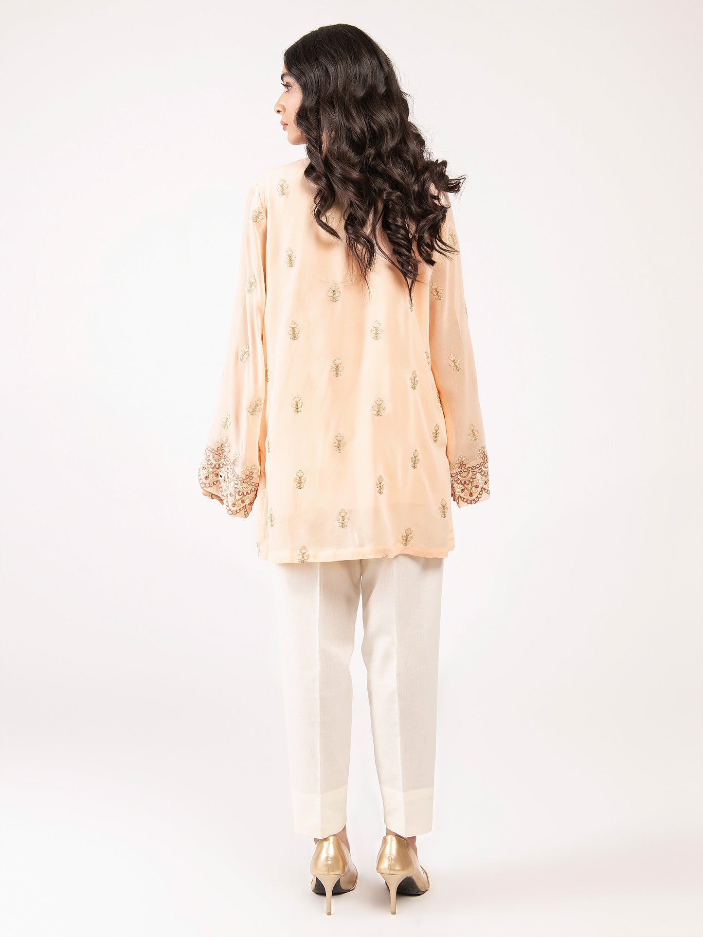 Embroidered Chiffon Top