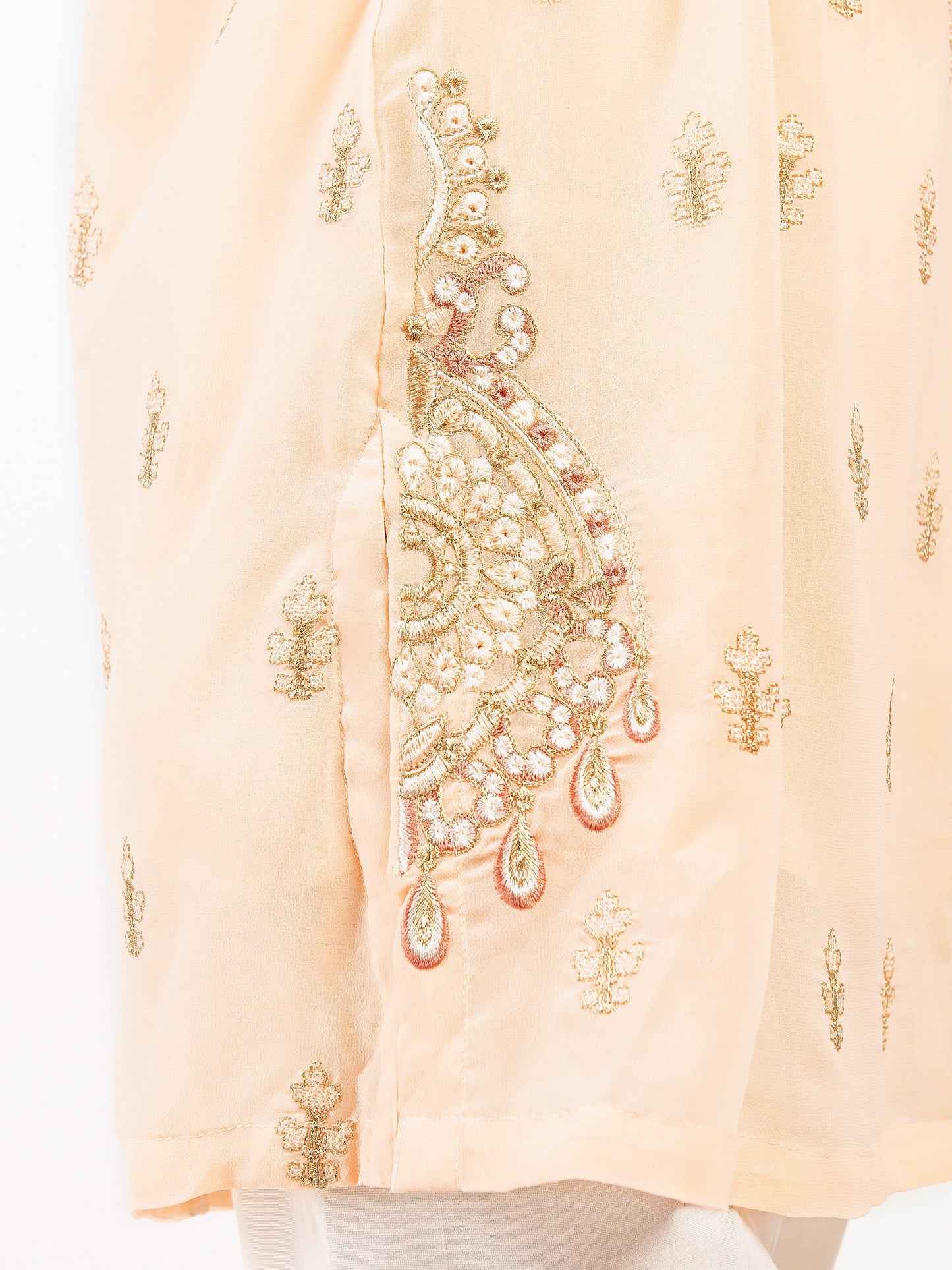 Embroidered Chiffon Top