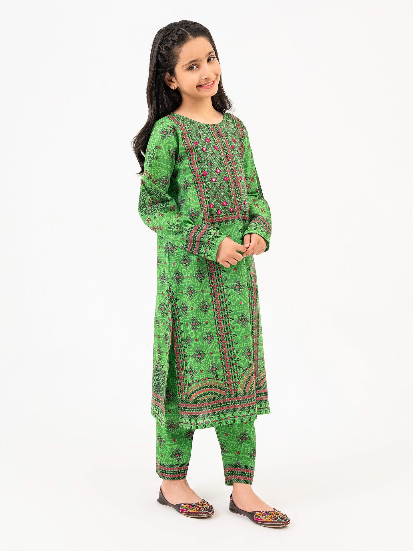 2 Piece Cambric Suit-Embroidered