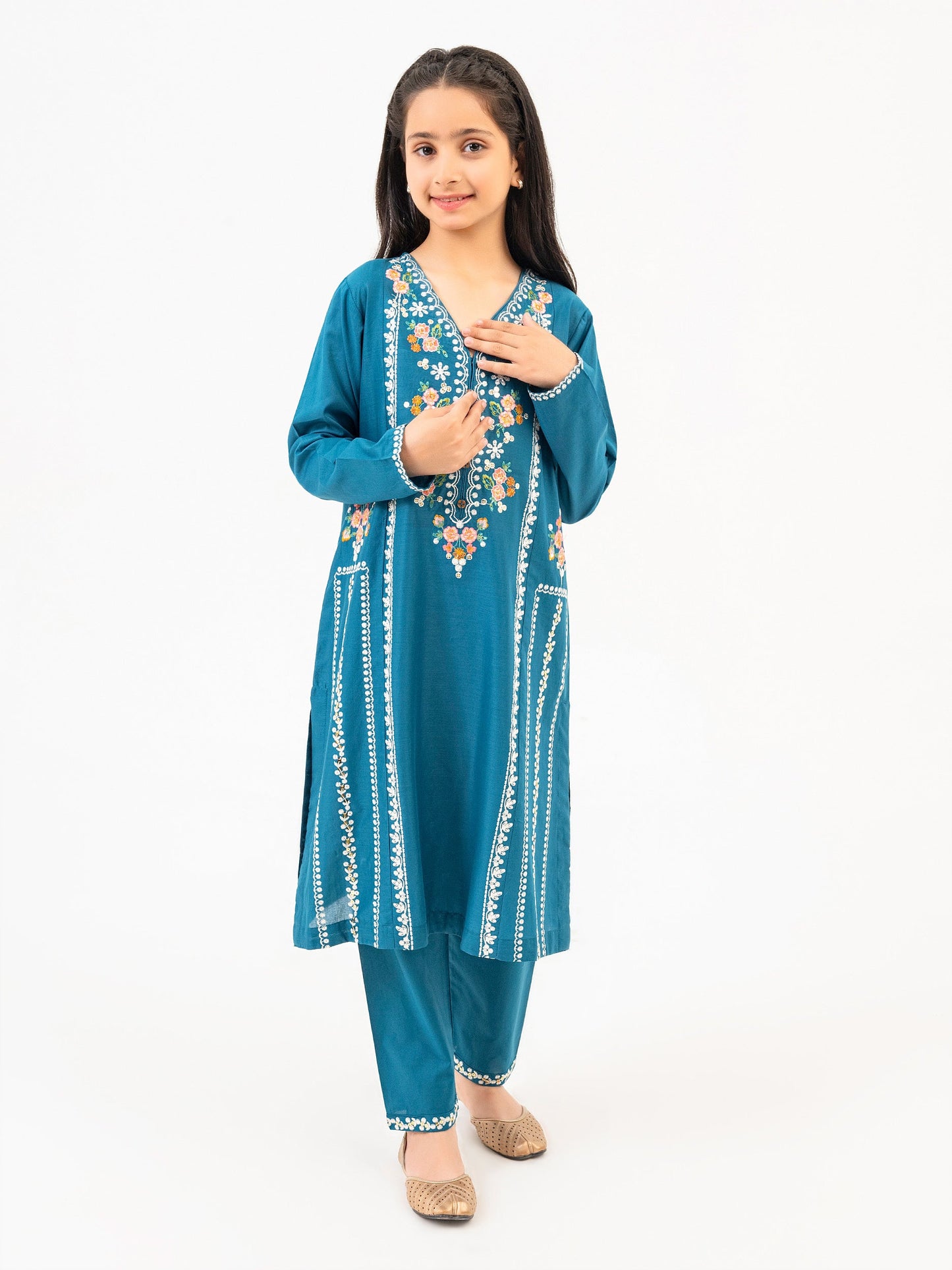 2 Piece Lawn Suit-Embroidered