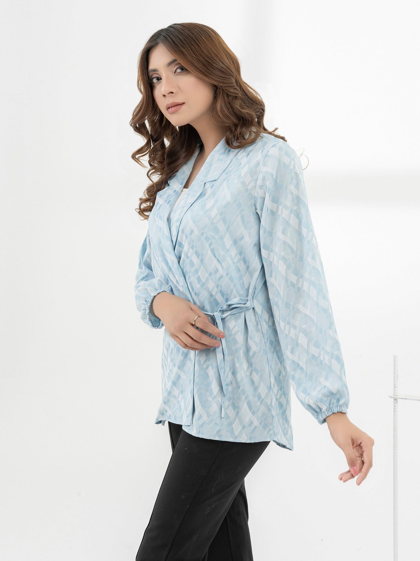 Printed Jacquard Cardigan