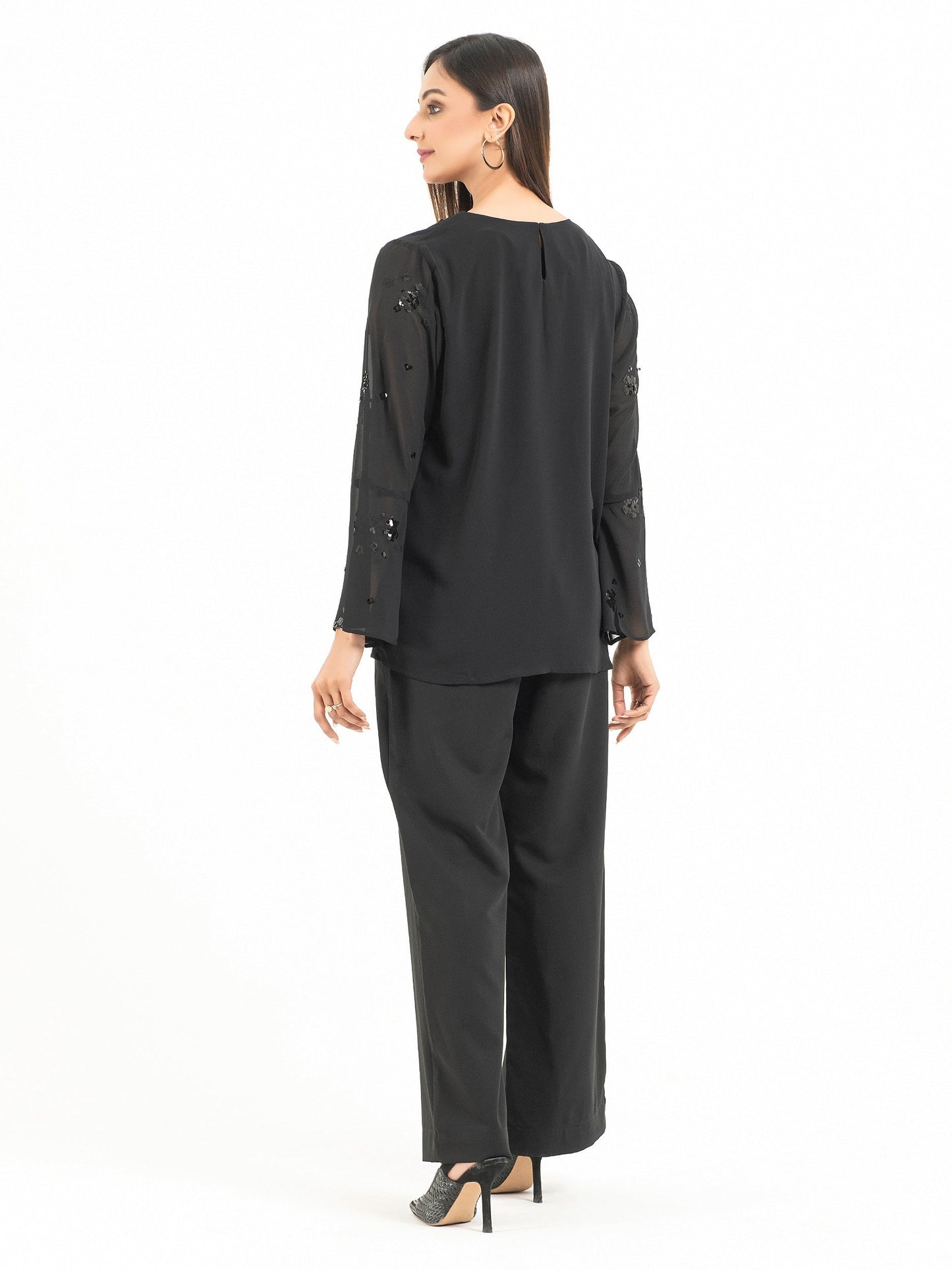 Embellished Chiffon Top