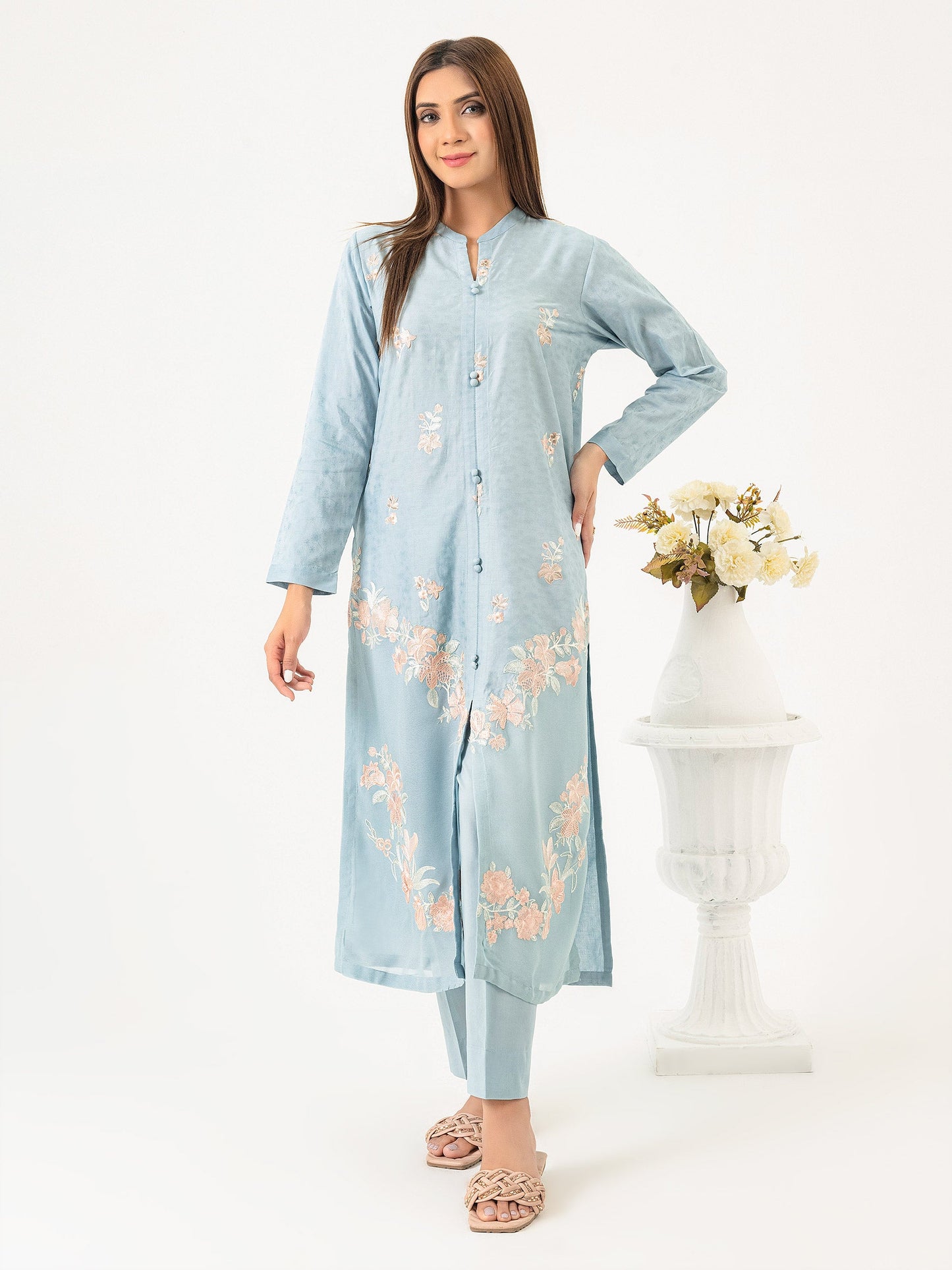 2 Jacquard Suit-Embroidered (Pret)