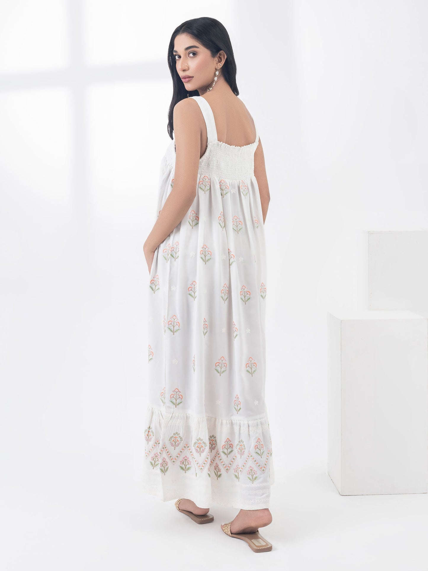 Embroidered Grip Dress