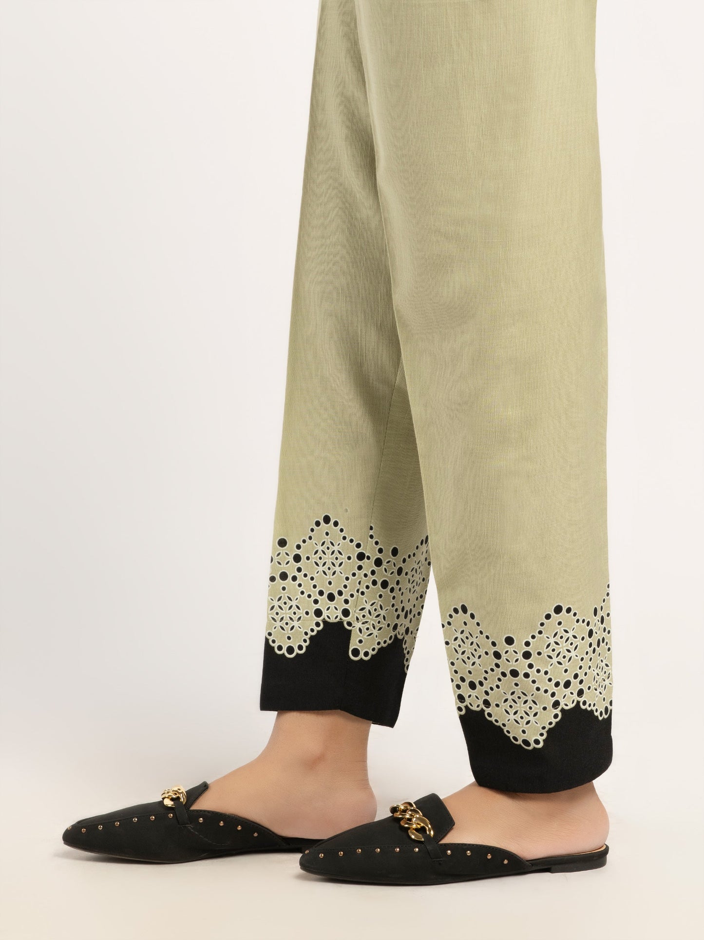 Printed Khaddar Trousers