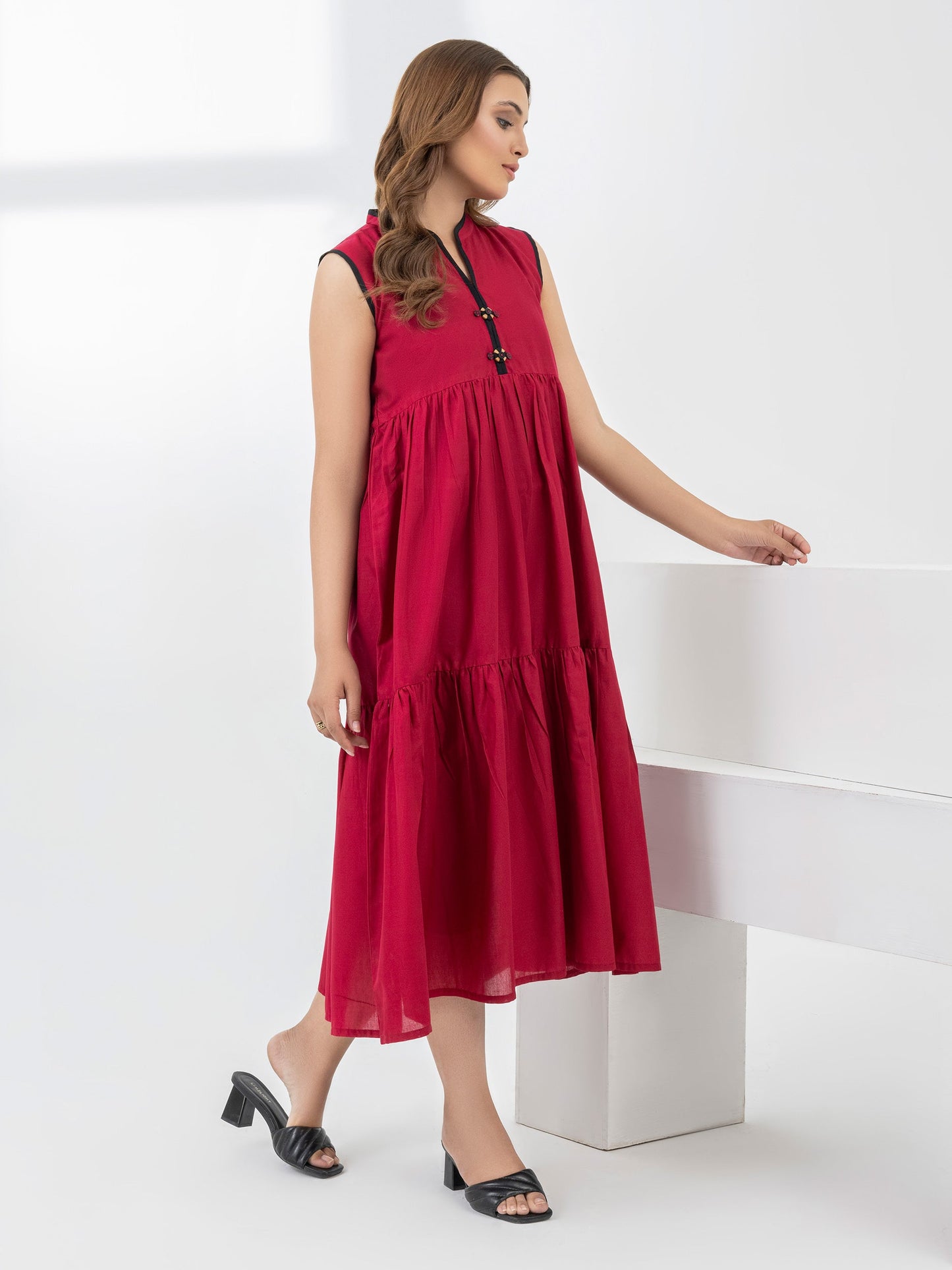 Dyed Satin Dress
