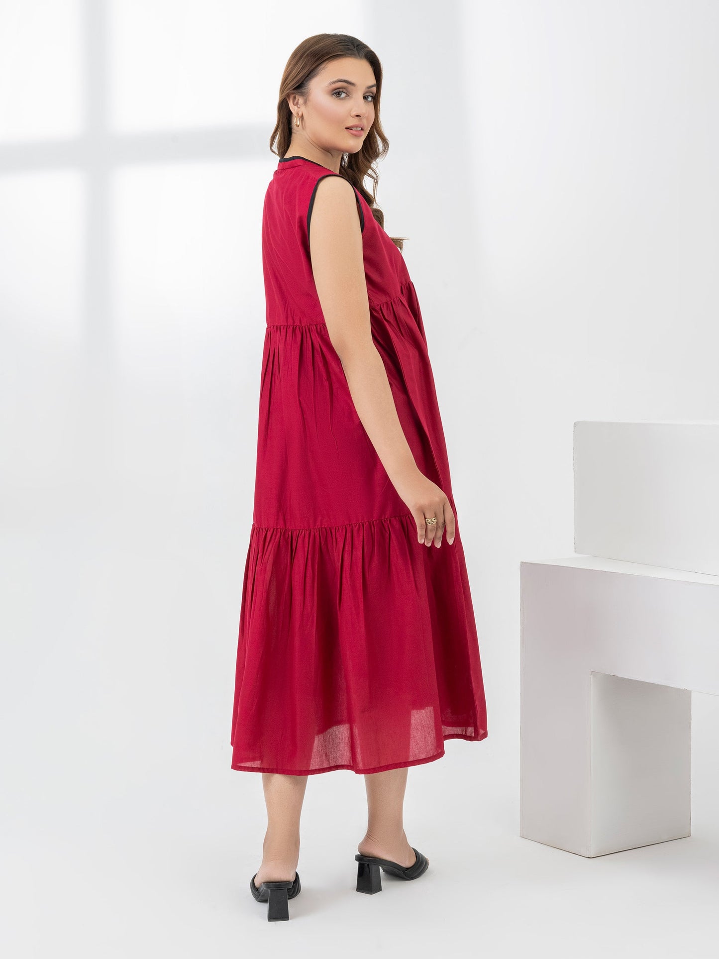 Dyed Satin Dress