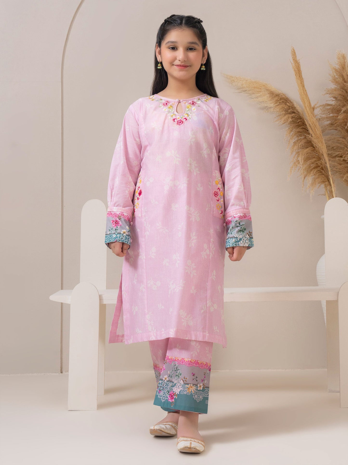 2 Piece Lawn Suit-Embroidered