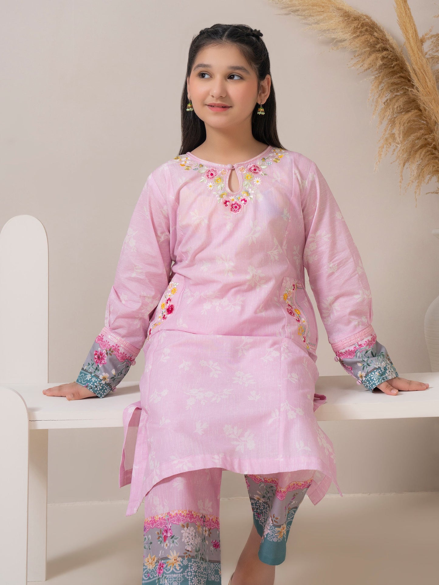 2 Piece Lawn Suit-Embroidered