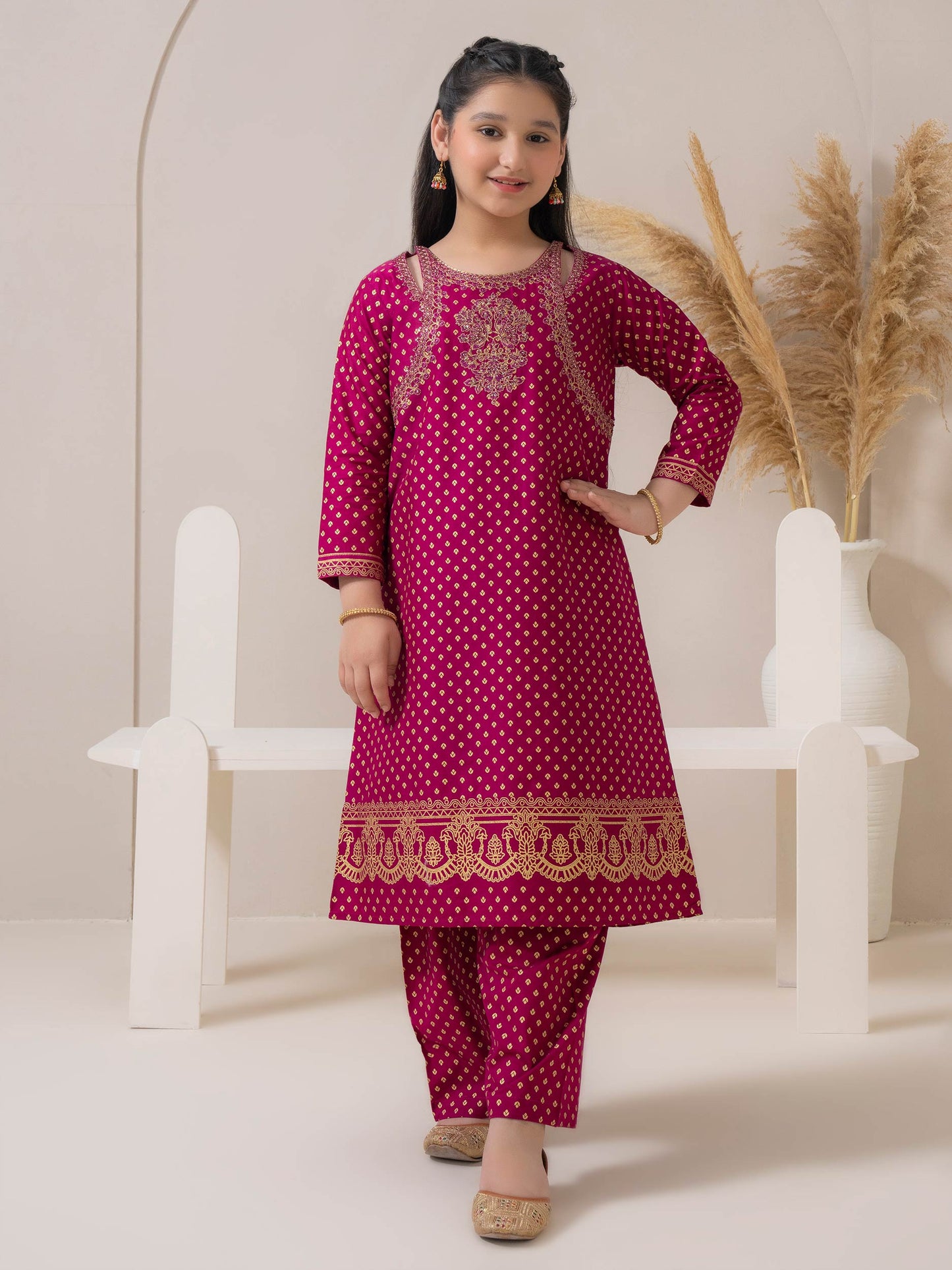 2 Piece Lawn Suit-Embroidered