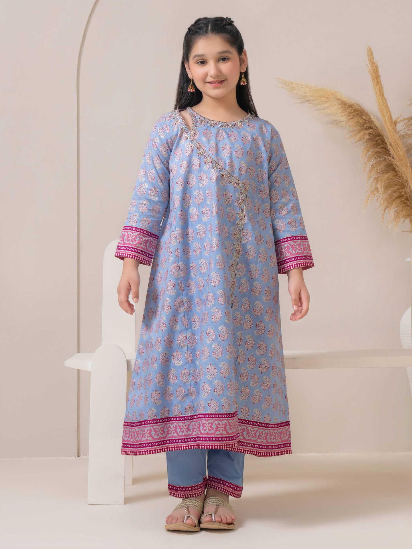 2 Piece Lawn Suit-Embroidered