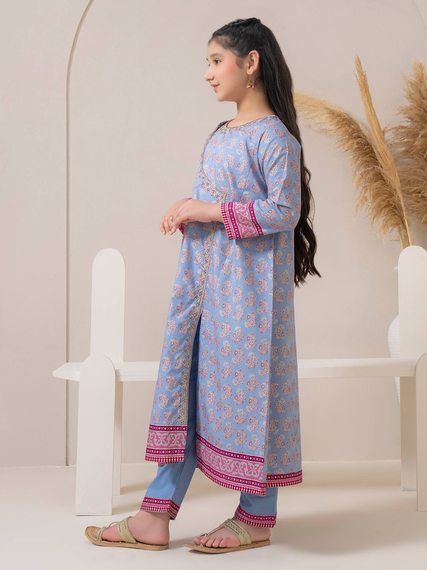 2 Piece Lawn Suit-Embroidered