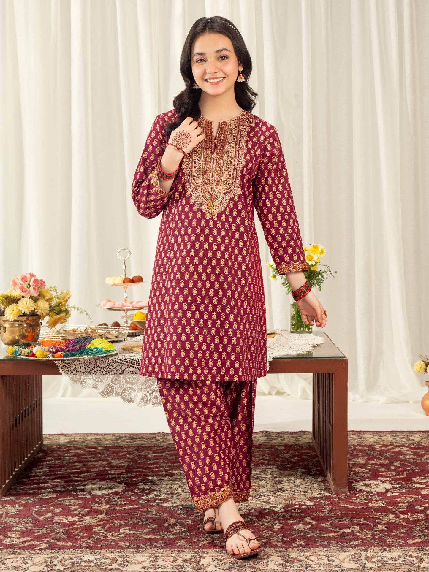 2 Piece Lawn Suit-Embroidered