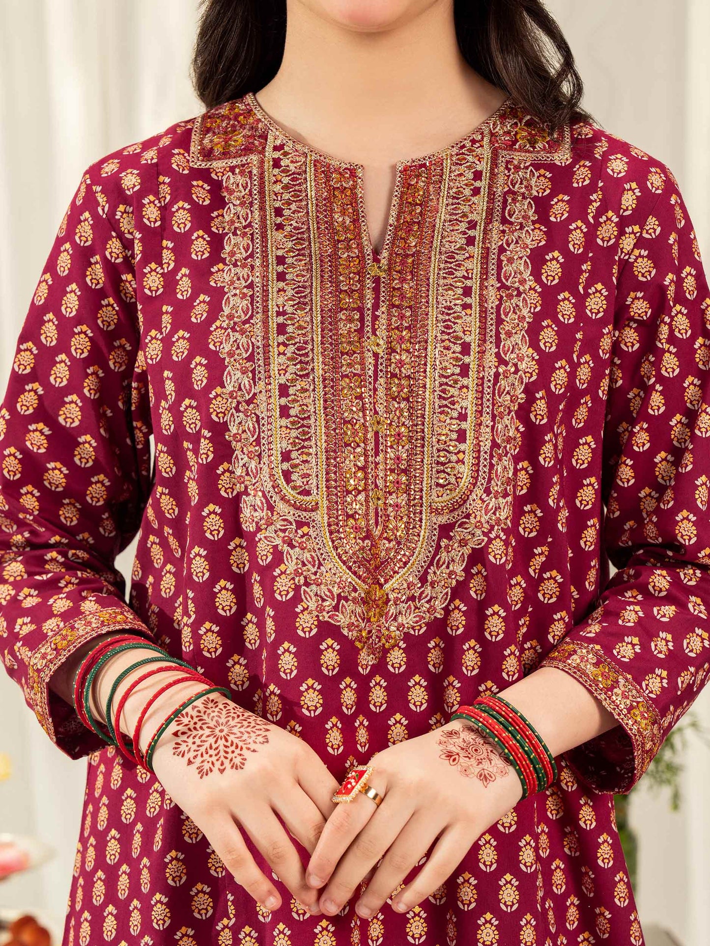 2 Piece Lawn Suit-Embroidered