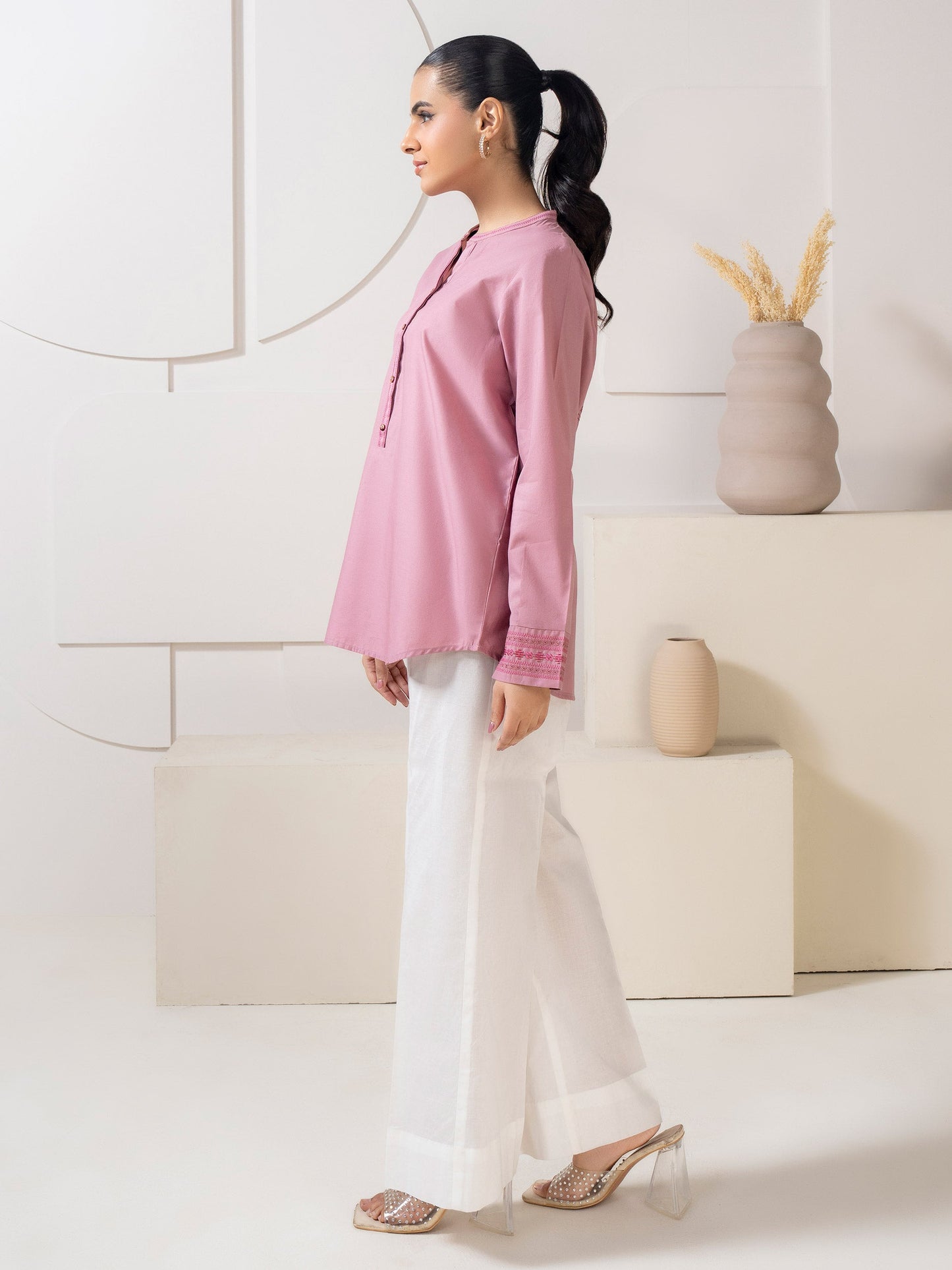 Embroidered Cambric Top