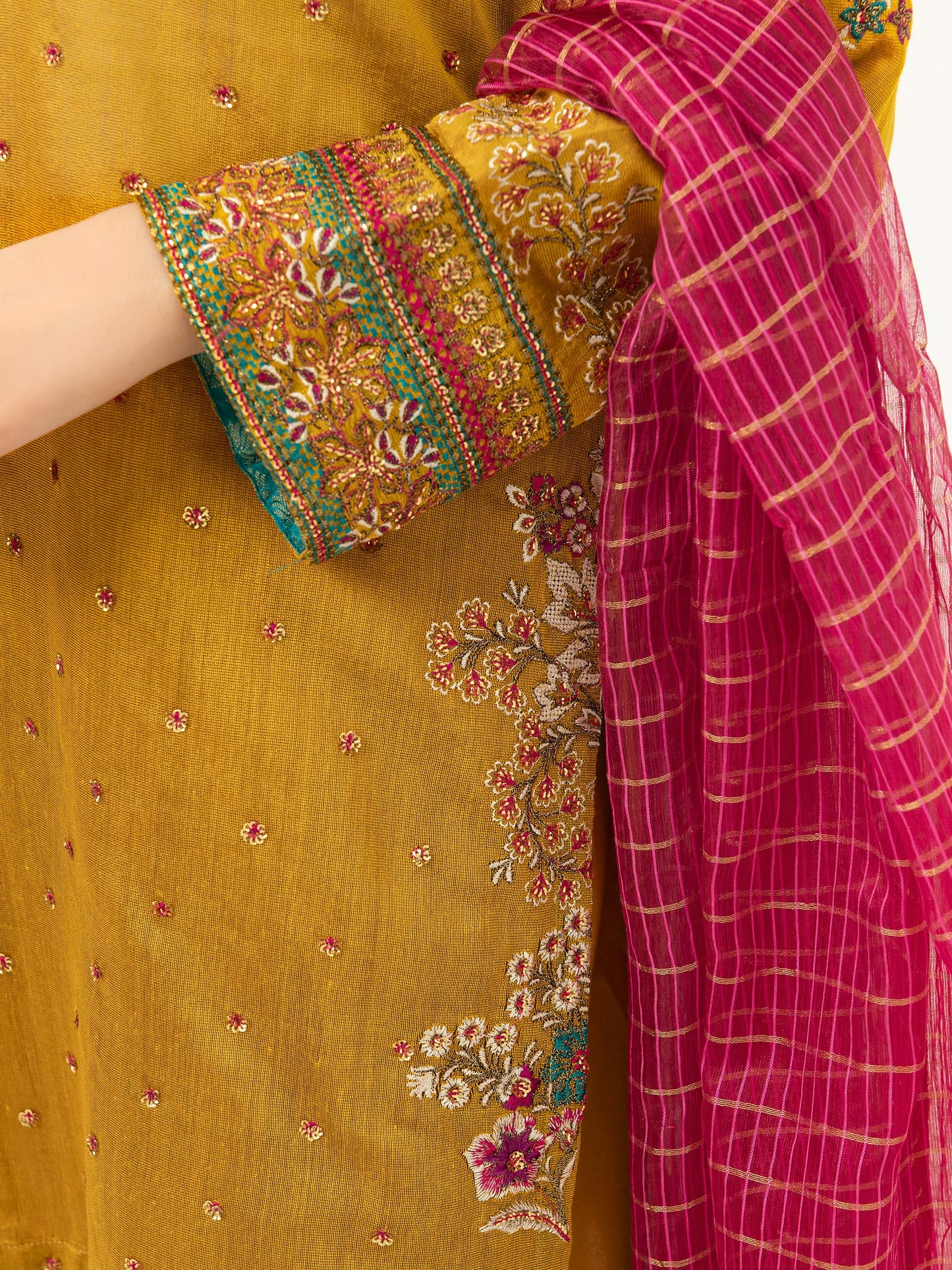 3 Piece Net Suit-Embroidered (Pret)