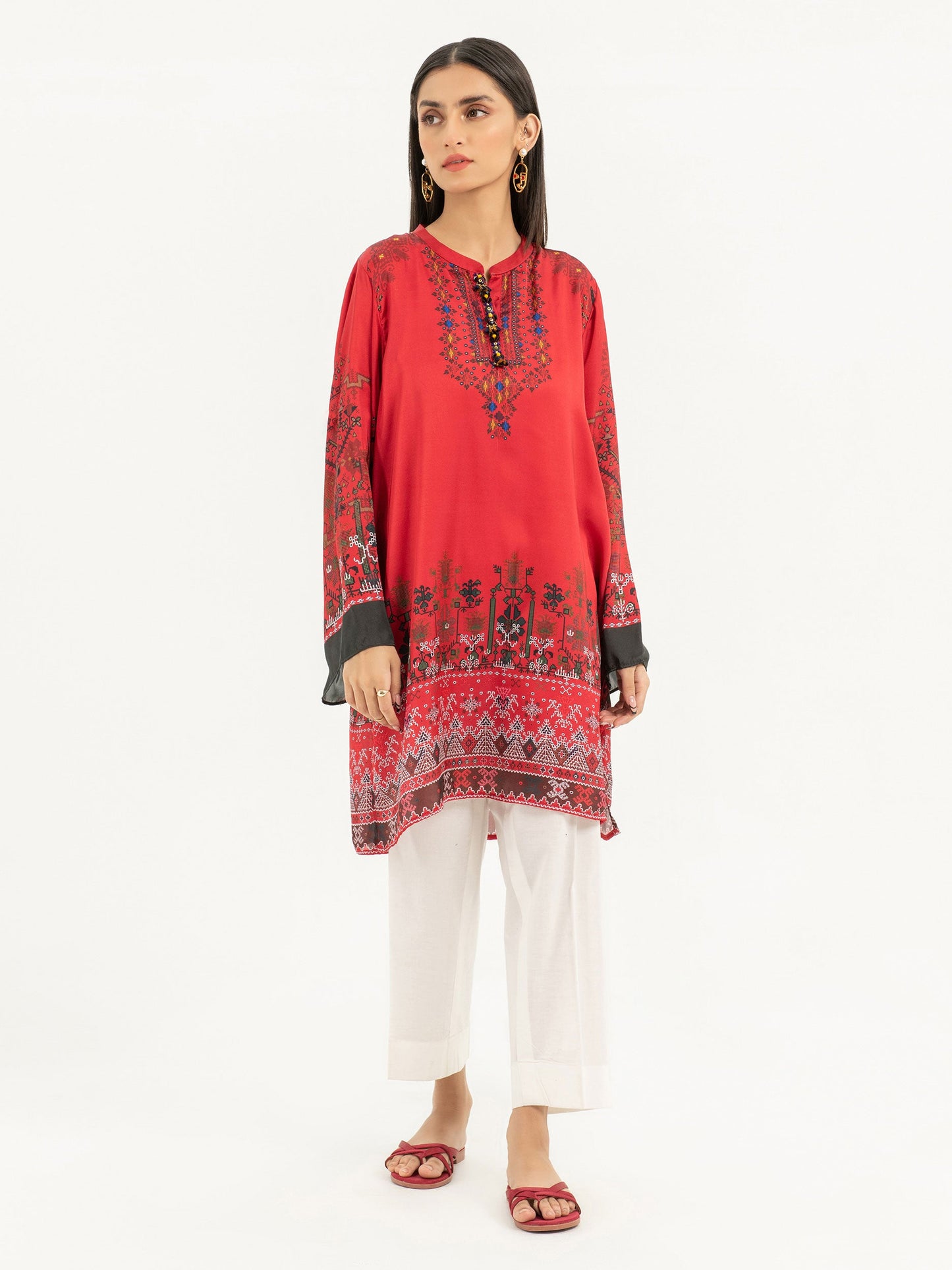 Embellished Silk Top