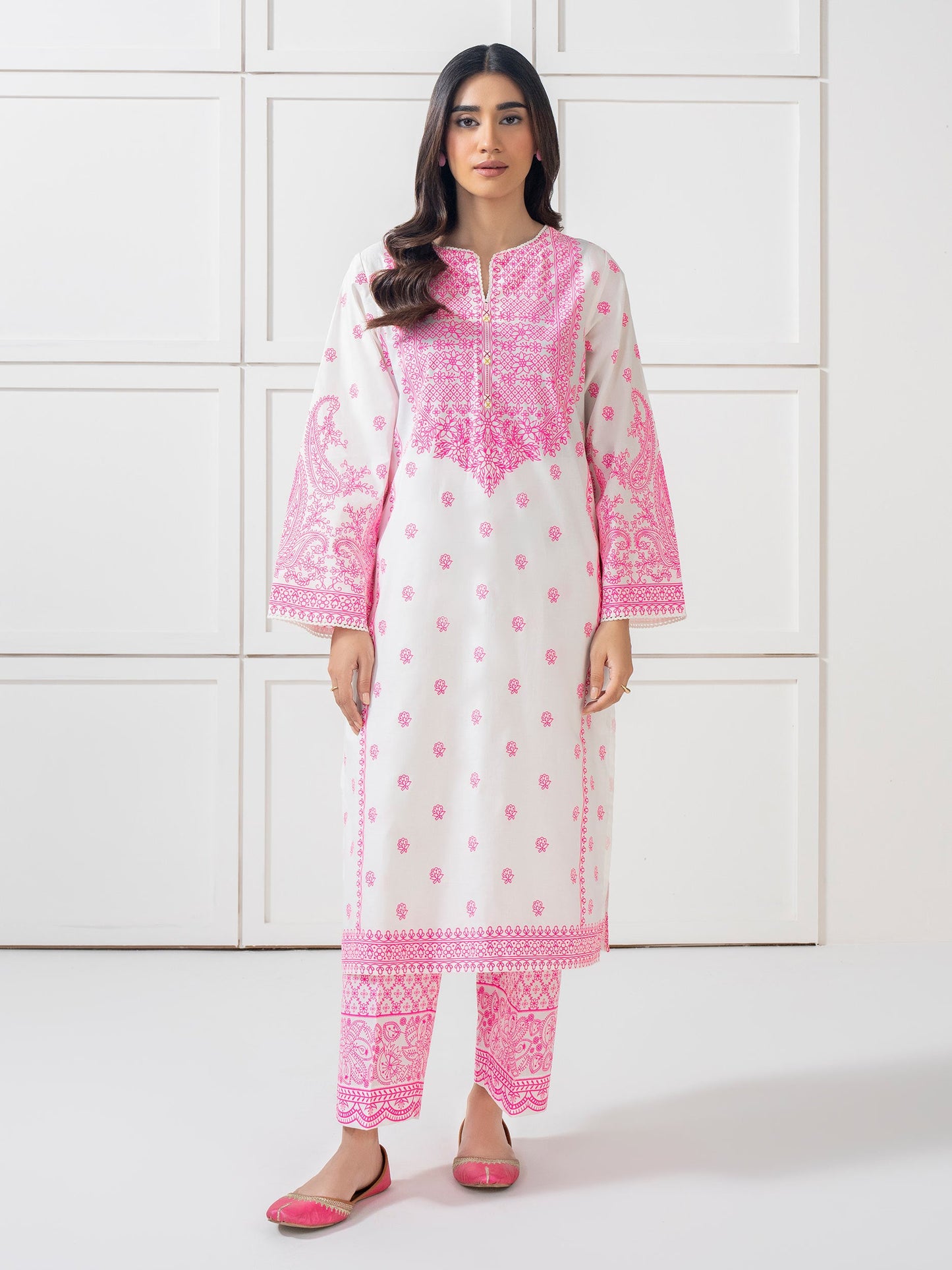 2 Piece Cambric Suit Printed (Pret)