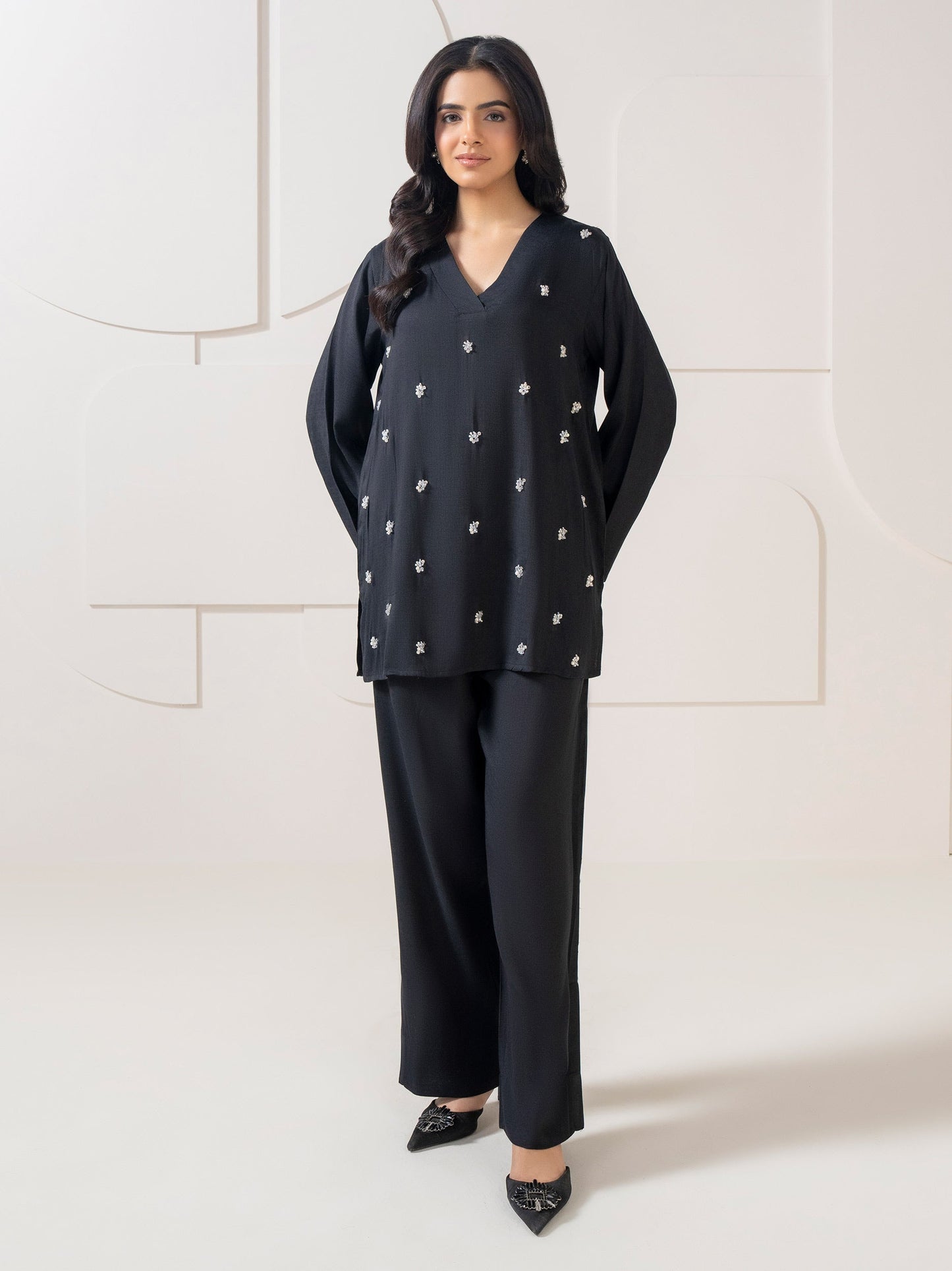 Grip Co-Ord Set-Embellished (Pret)