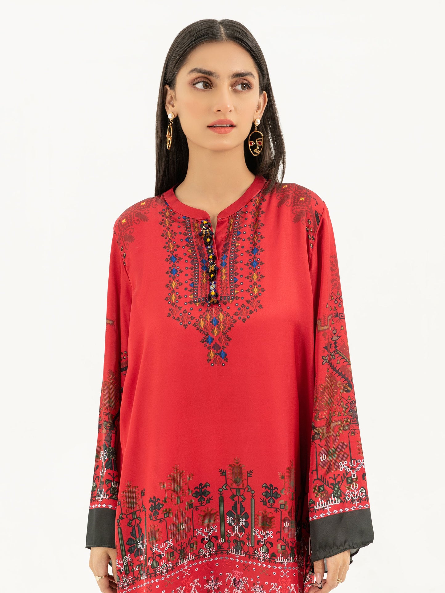 Embellished Silk Top