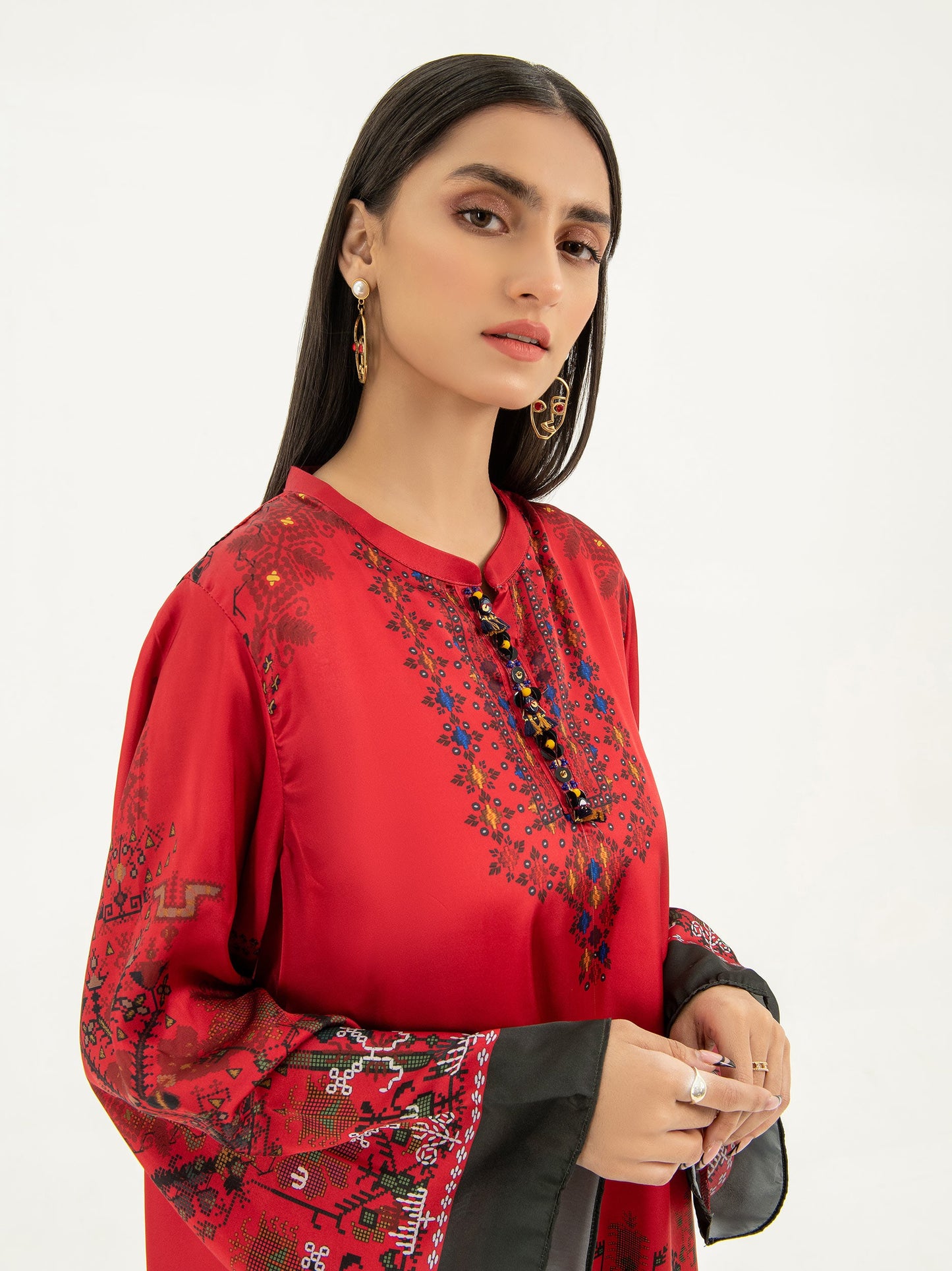 Embellished Silk Top