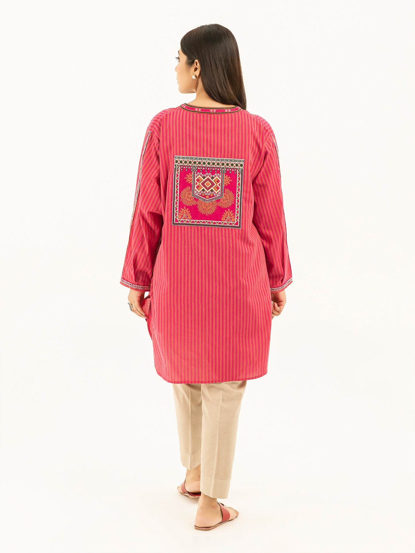 Yarn Dyed Kurti-Embroidered (Pret)
