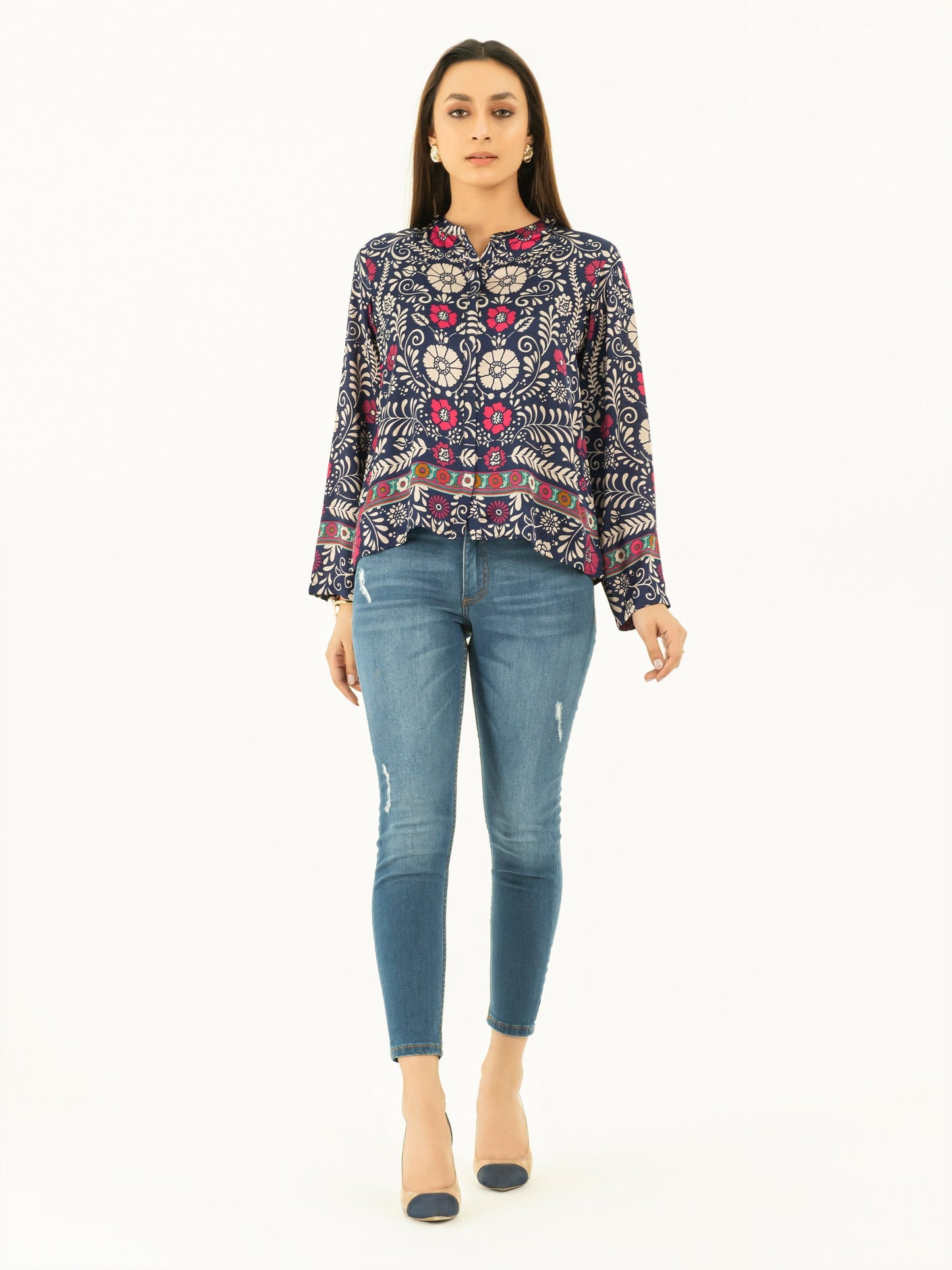 Printed Silk Top