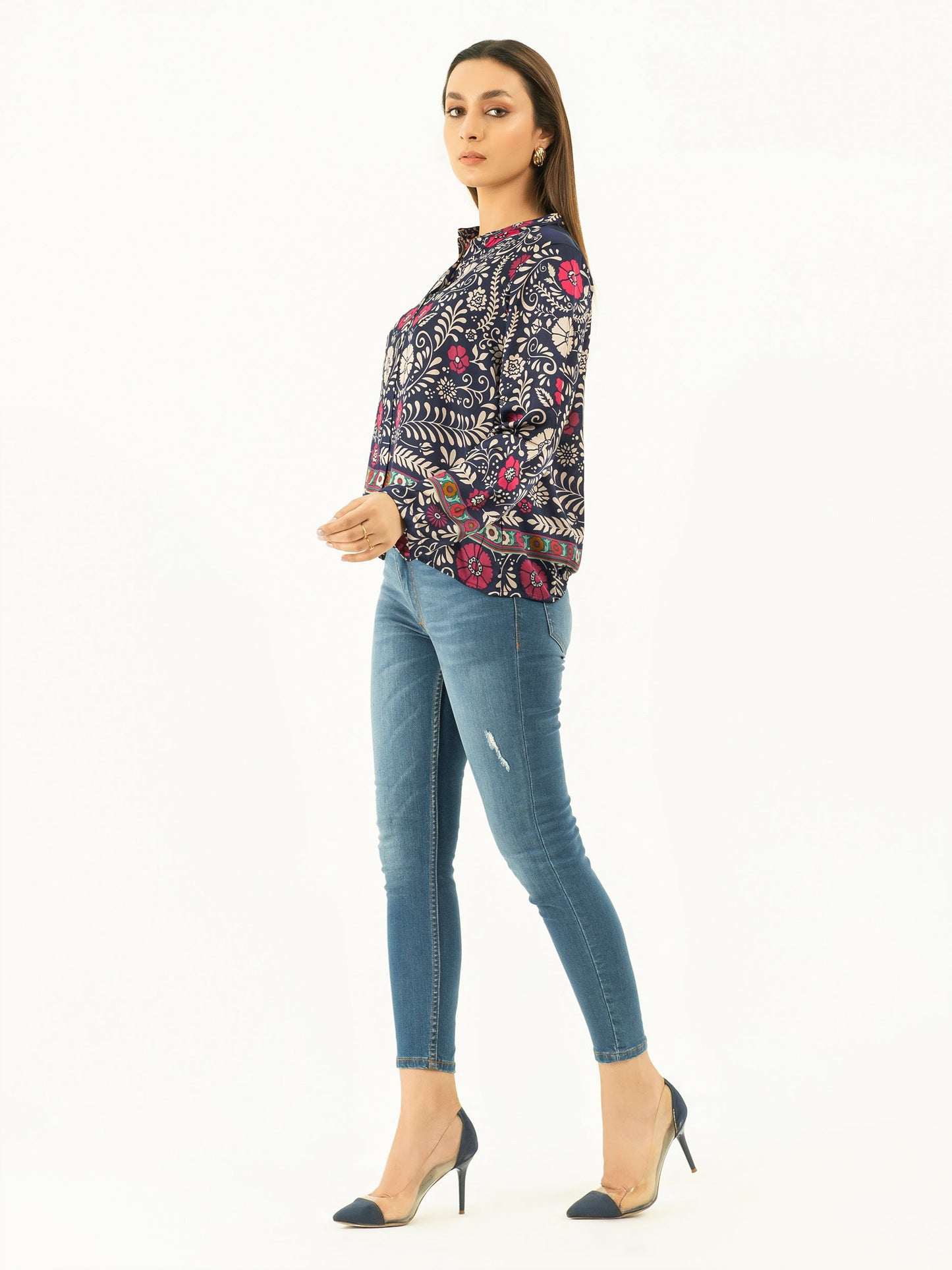 Printed Silk Top