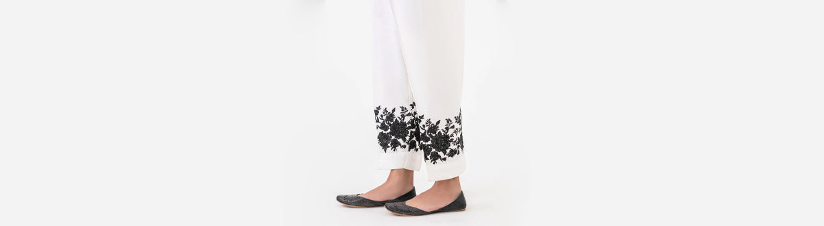 EMBROIDERED TROUSERS
