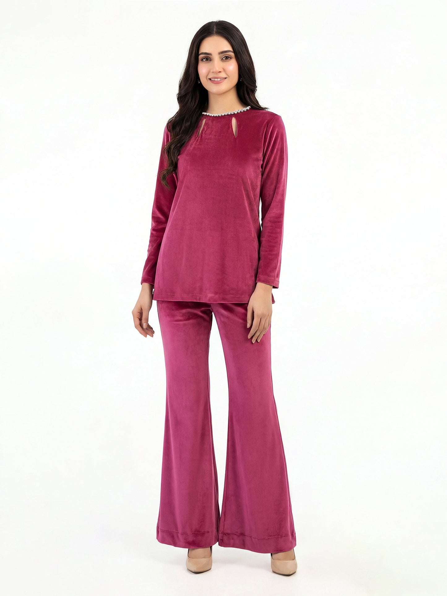 Velour Co-ord Set- Embellished