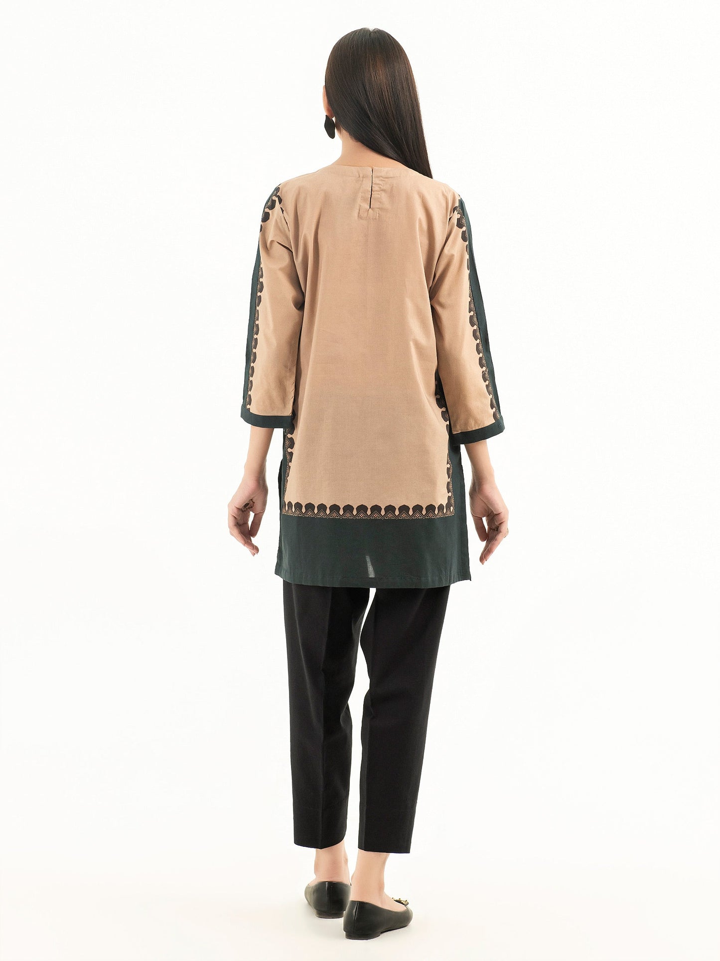 Winter Cotton Kurti-Embroidered (Pret)