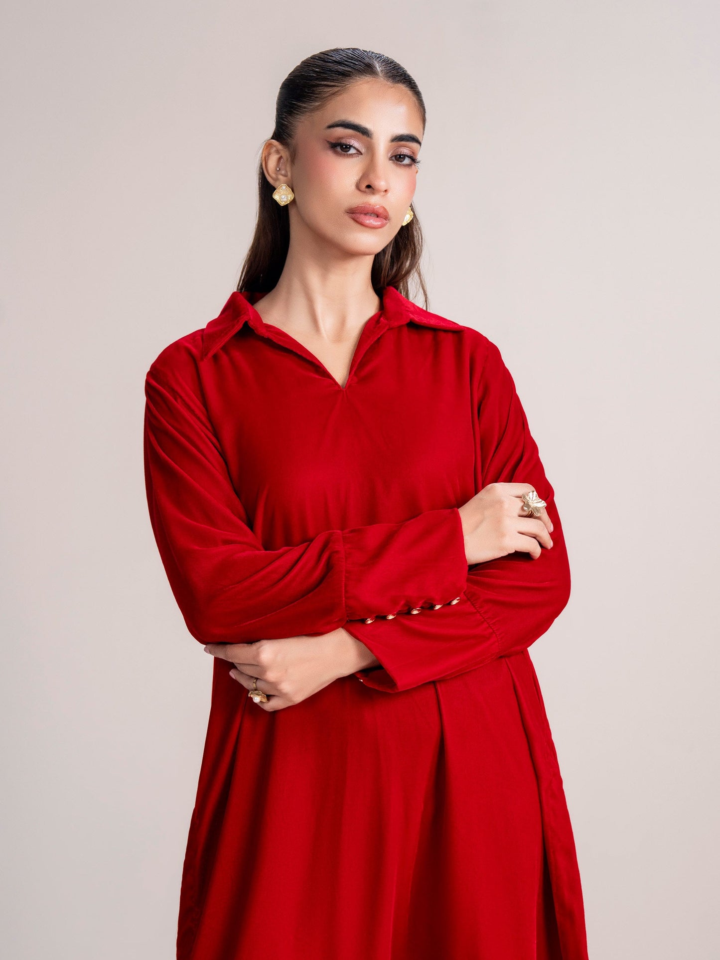 2 Piece Velvet Suit (Pret)