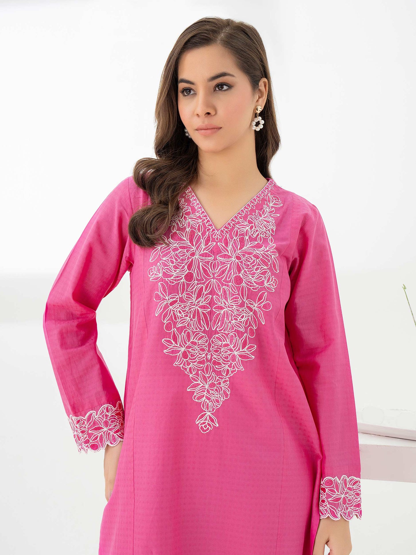 Jacquard Shirt-Embroidered (Pret)