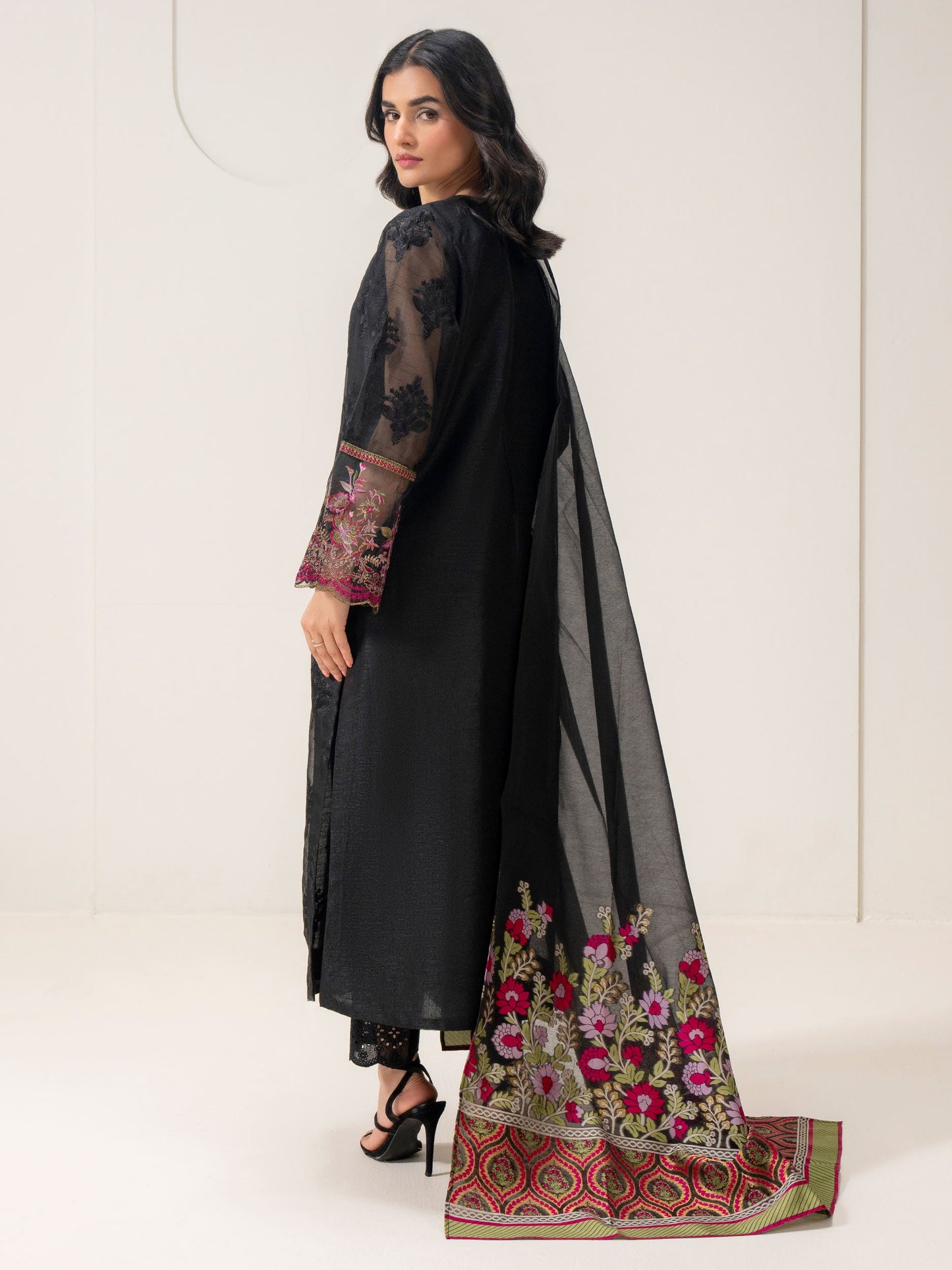 3 Piece Net Suit-Embroidered (Pret)