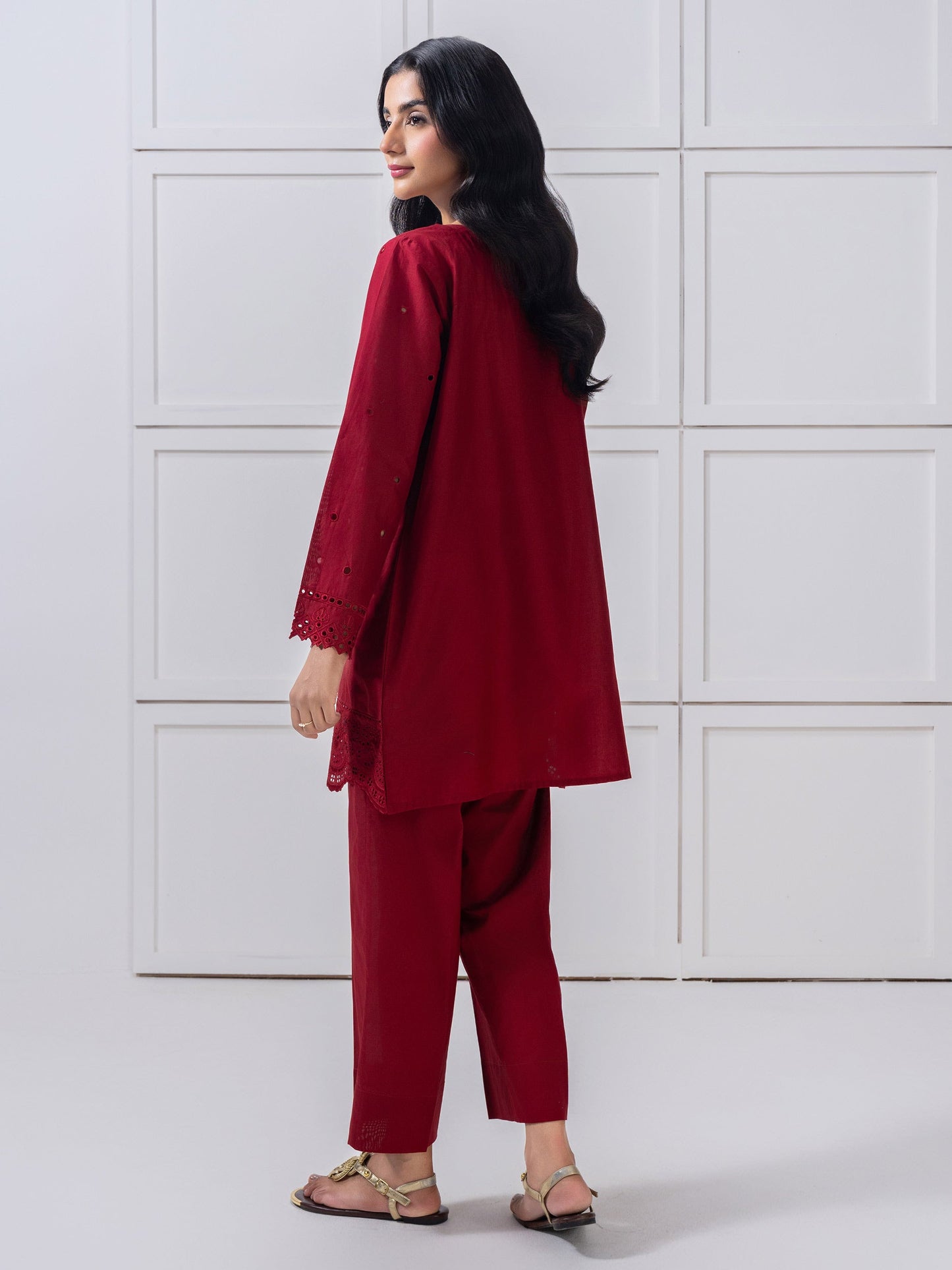Cambric Co-Ord-Embroidered (Pret)