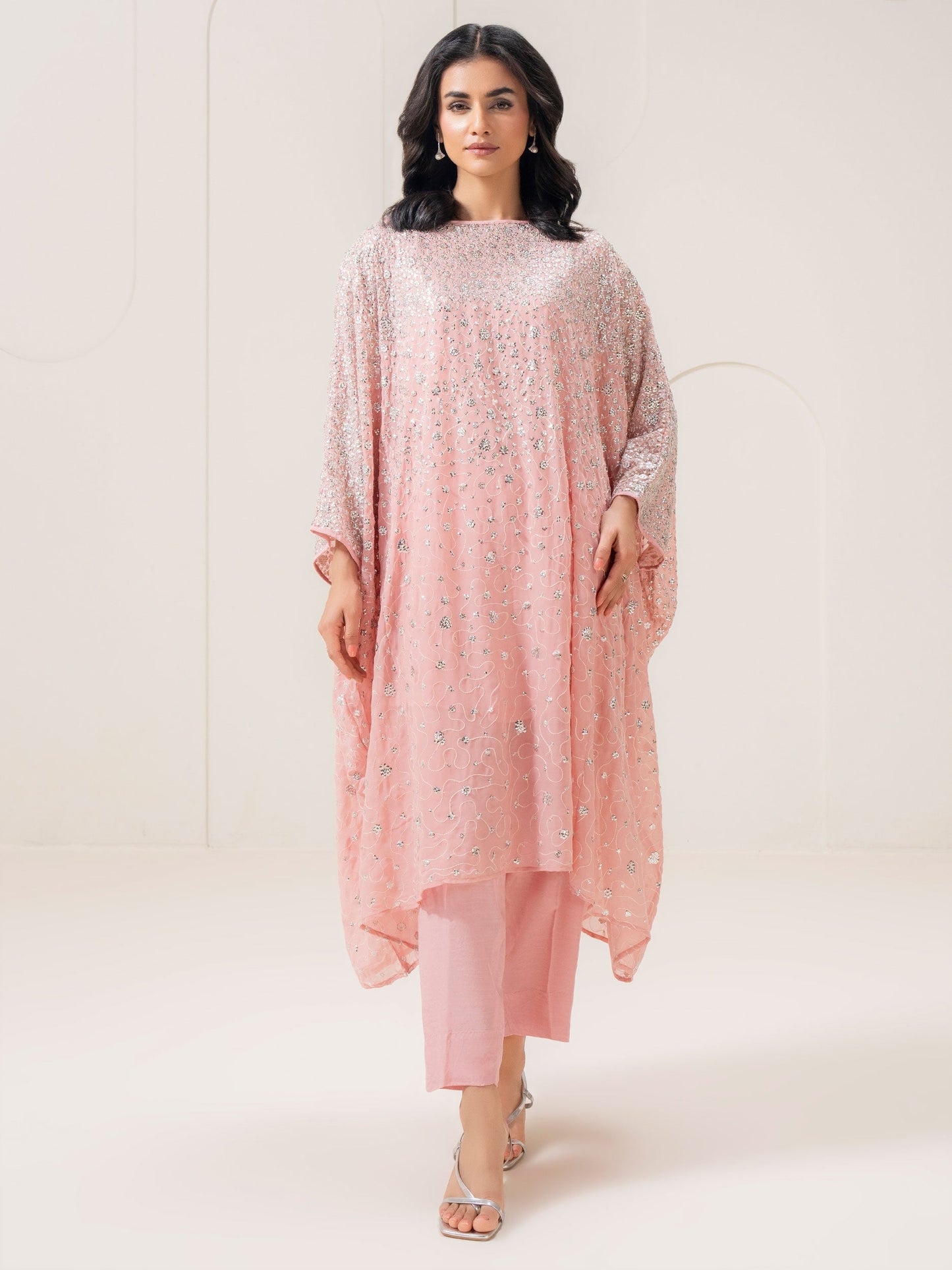 2 Piece Chiffon Suit-Embellished (Pret)