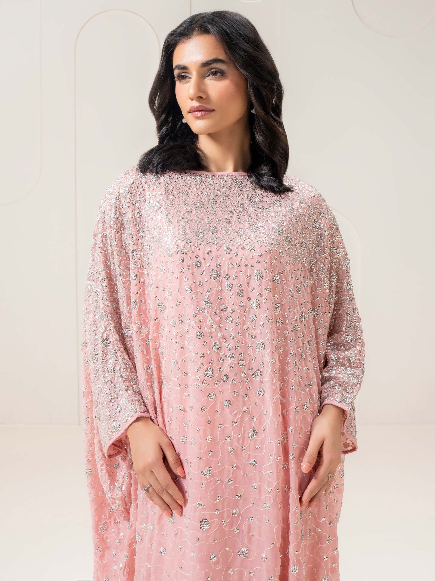 2 Piece Chiffon Suit-Embellished (Pret)