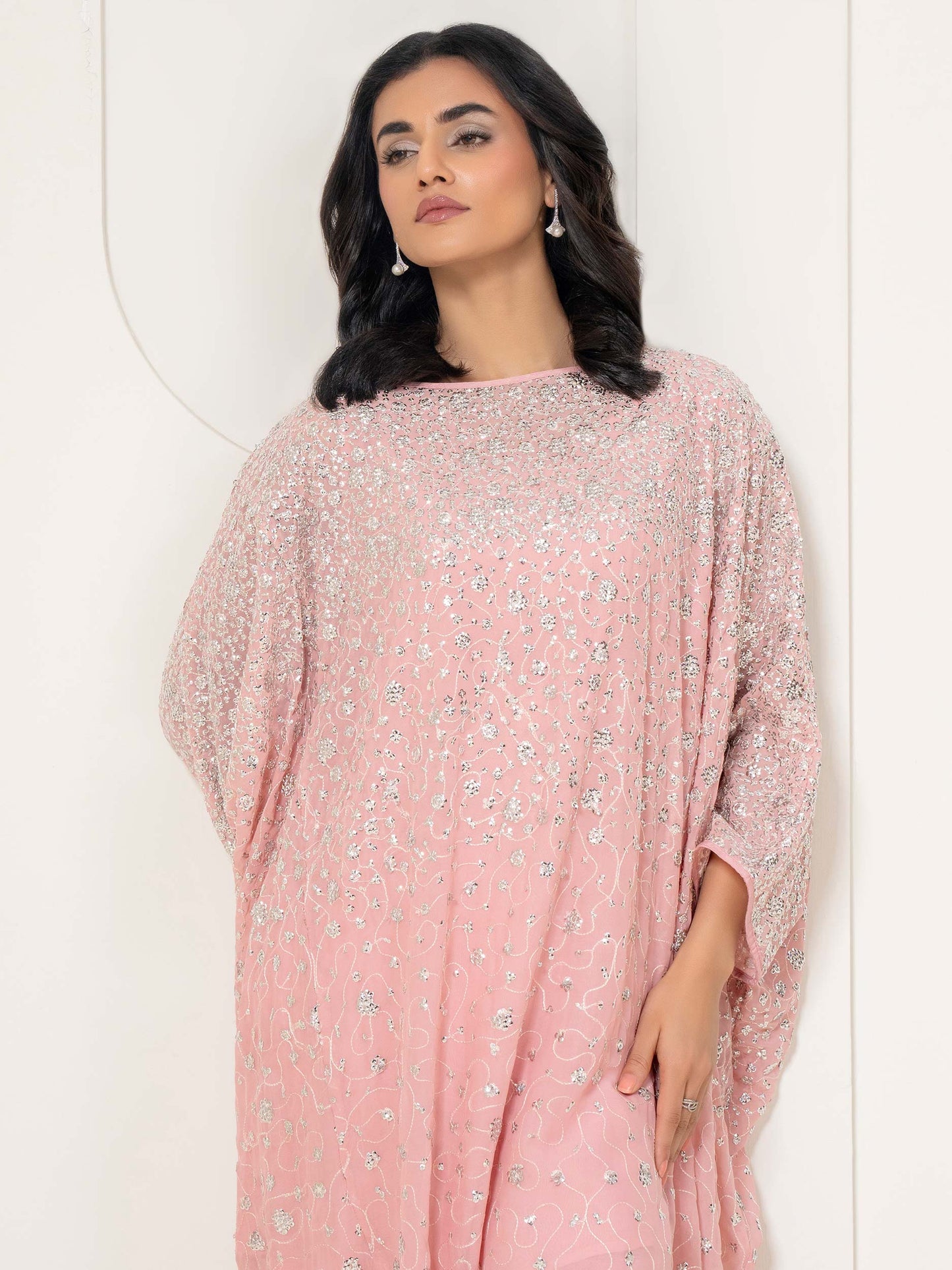 2 Piece Chiffon Suit-Embellished (Pret)