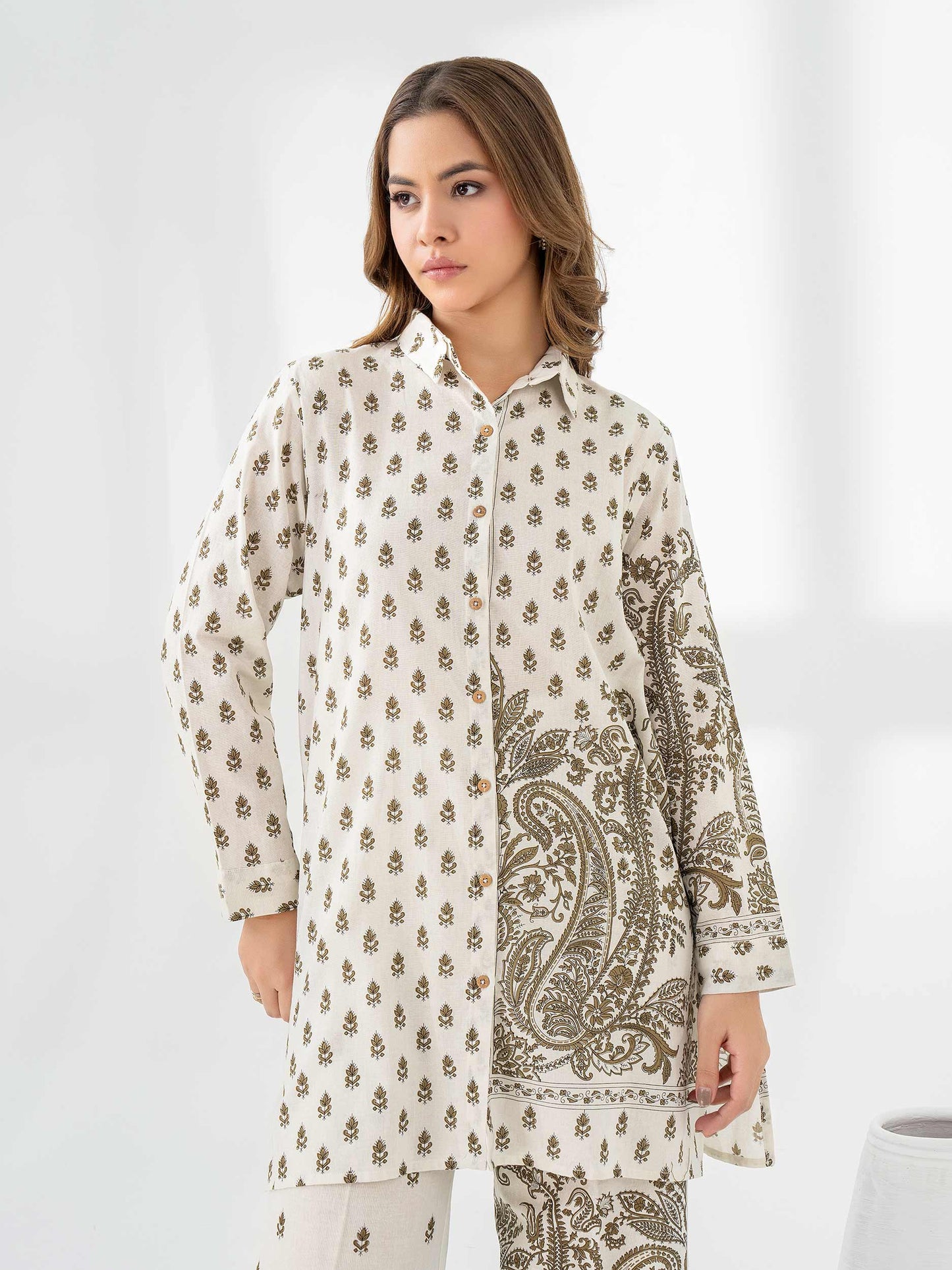 2 Piece Khaddar Suit-Paste Print (Pret)