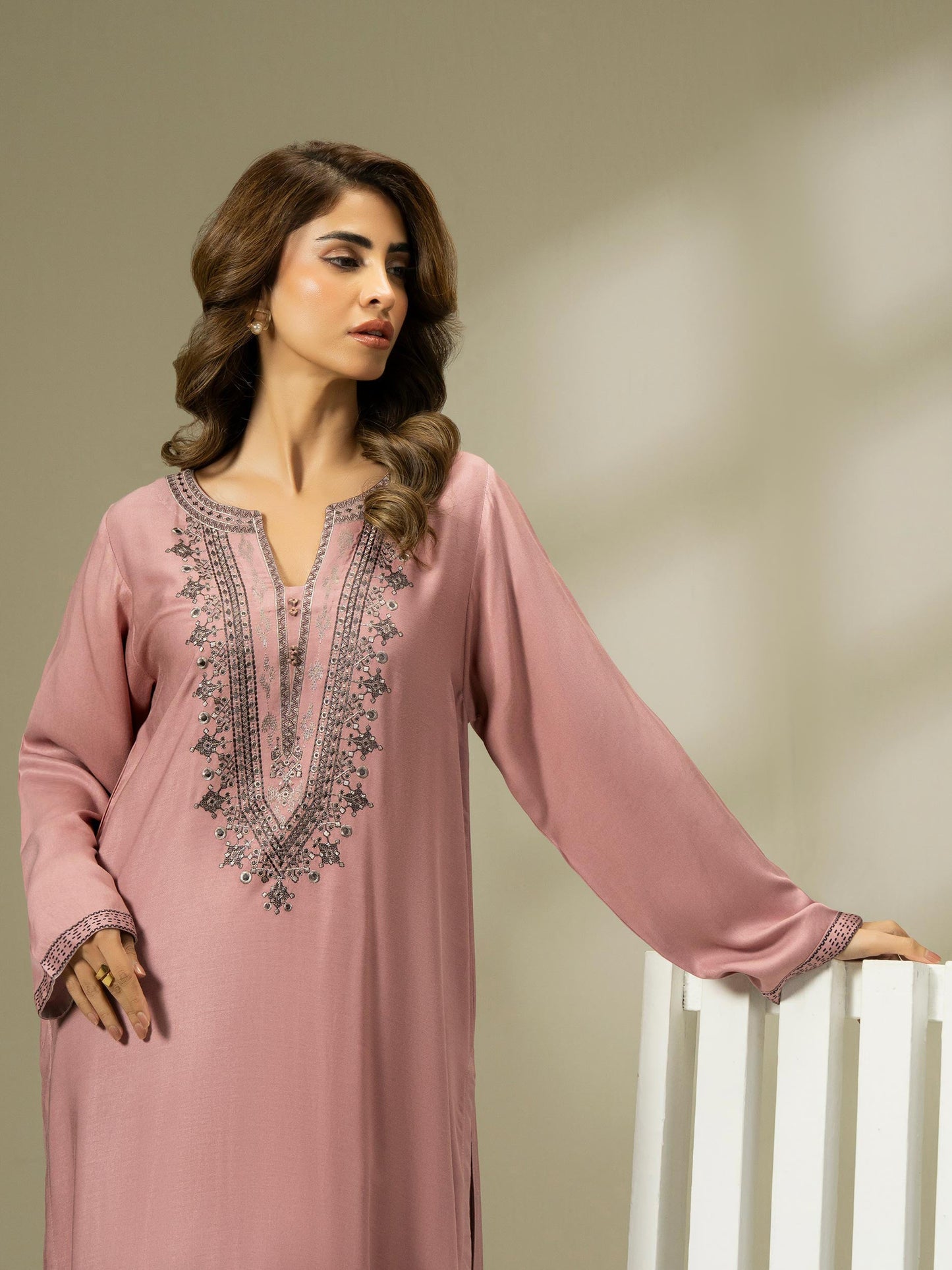 2 Piece Stone Suit-Embroidered (Pret)