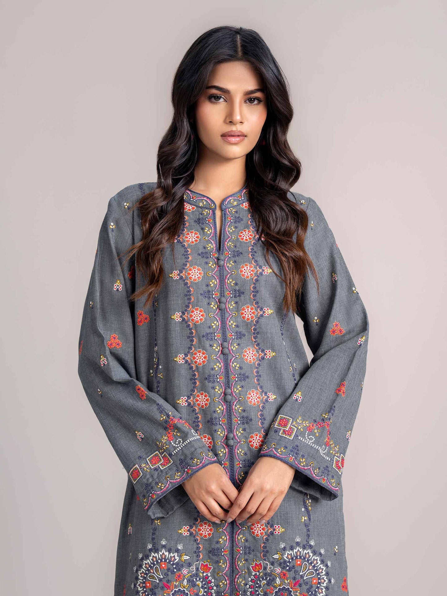 Yarn Dyed Co-ord- Embroidered