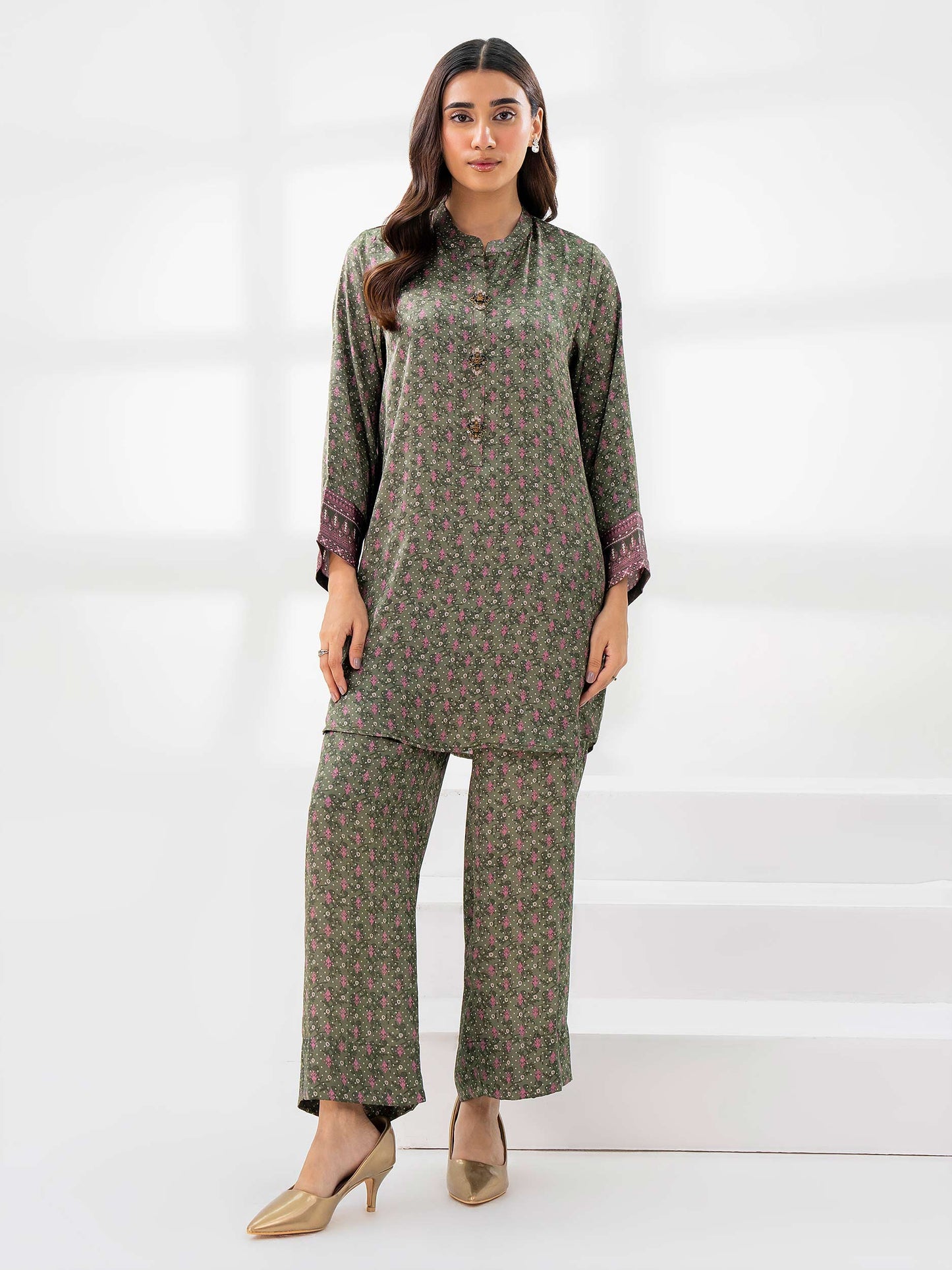 Silk Co-Ord Set-Printed (Pret)