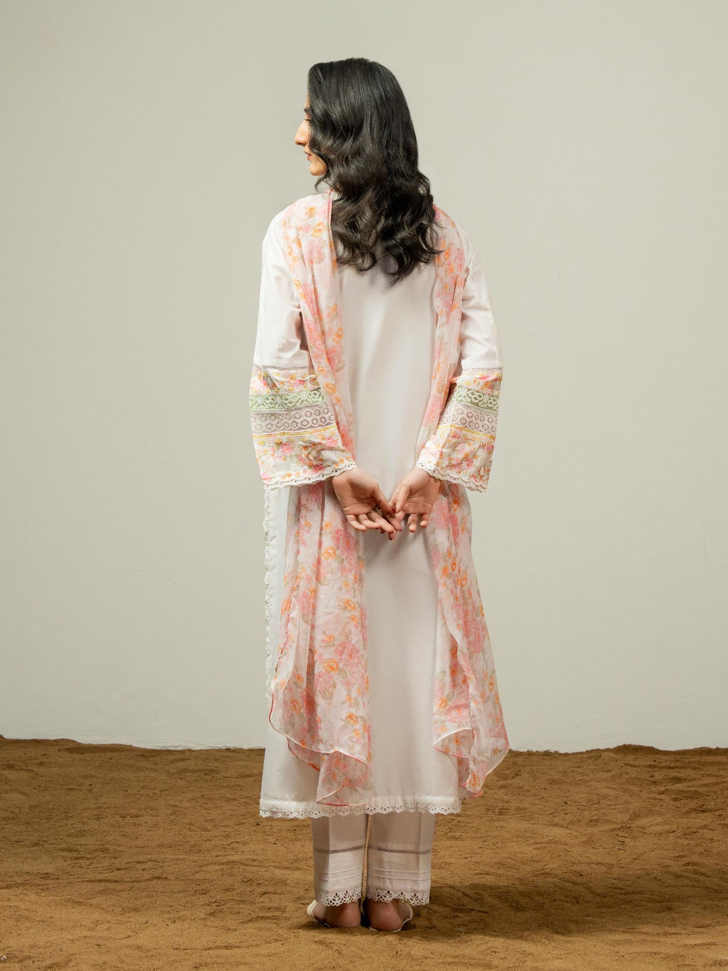 3 Piece Cambric Suit-Embroidered (Pret)